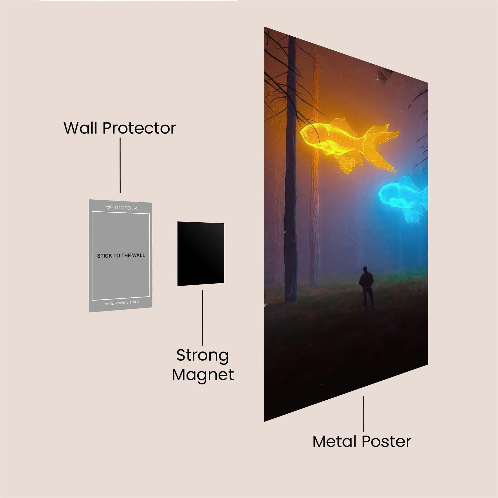 Fish Dream Safe Wall Magnetic / M