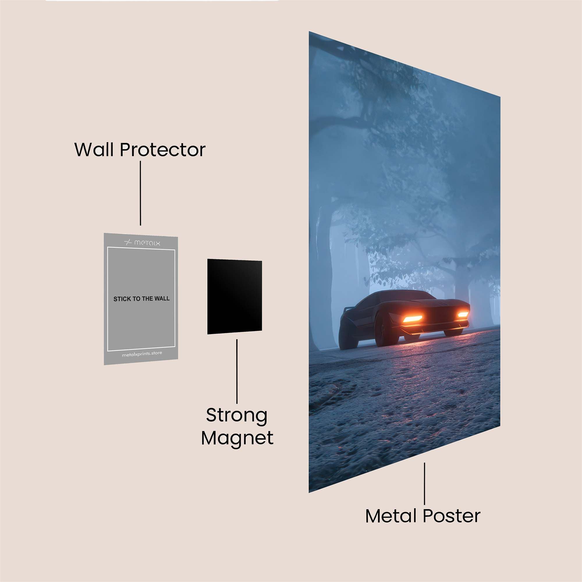 Mystery Veiled Safe Wall Magnetic / M