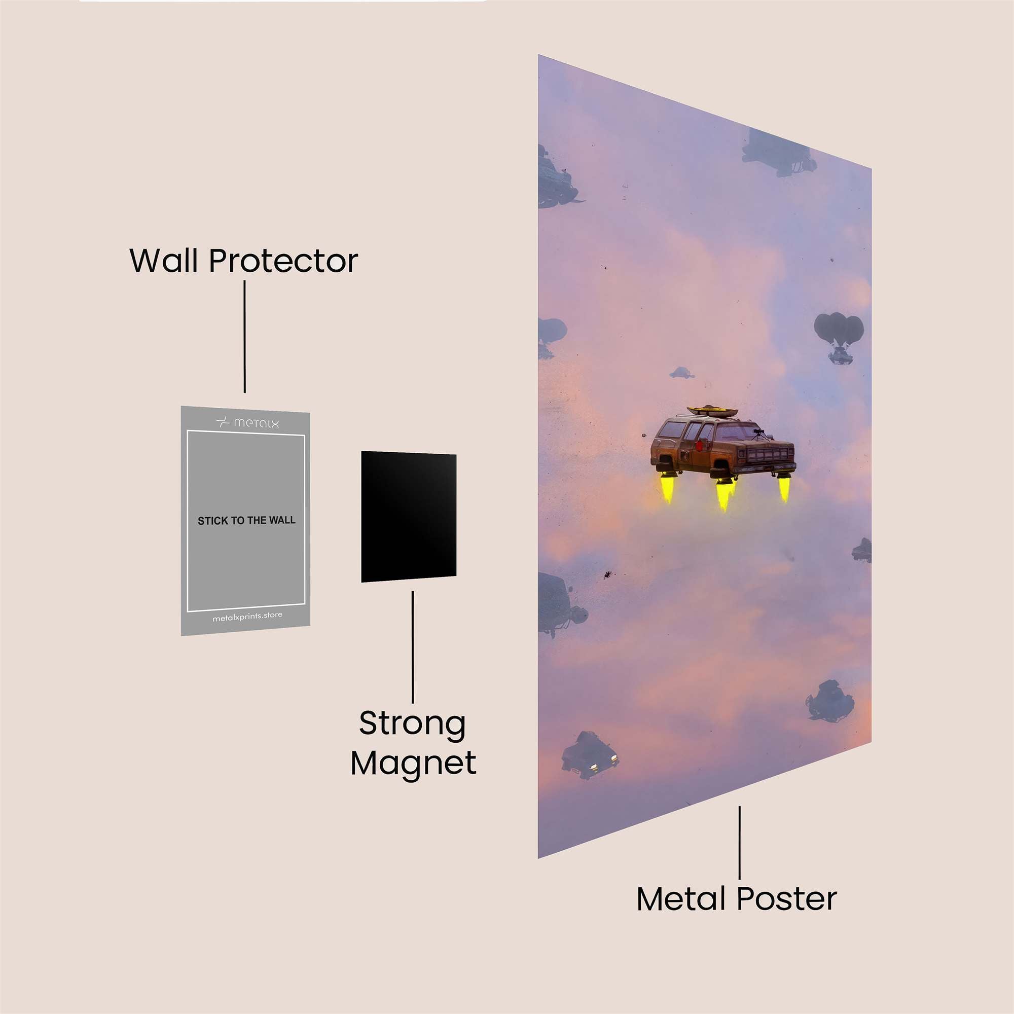 Hovering Serenity Safe Wall Magnetic / M