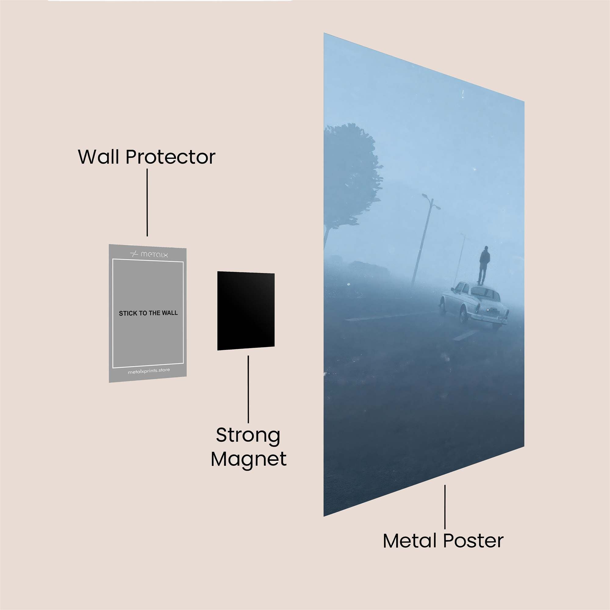 Fogbound Solitude Safe Wall Magnetic / M
