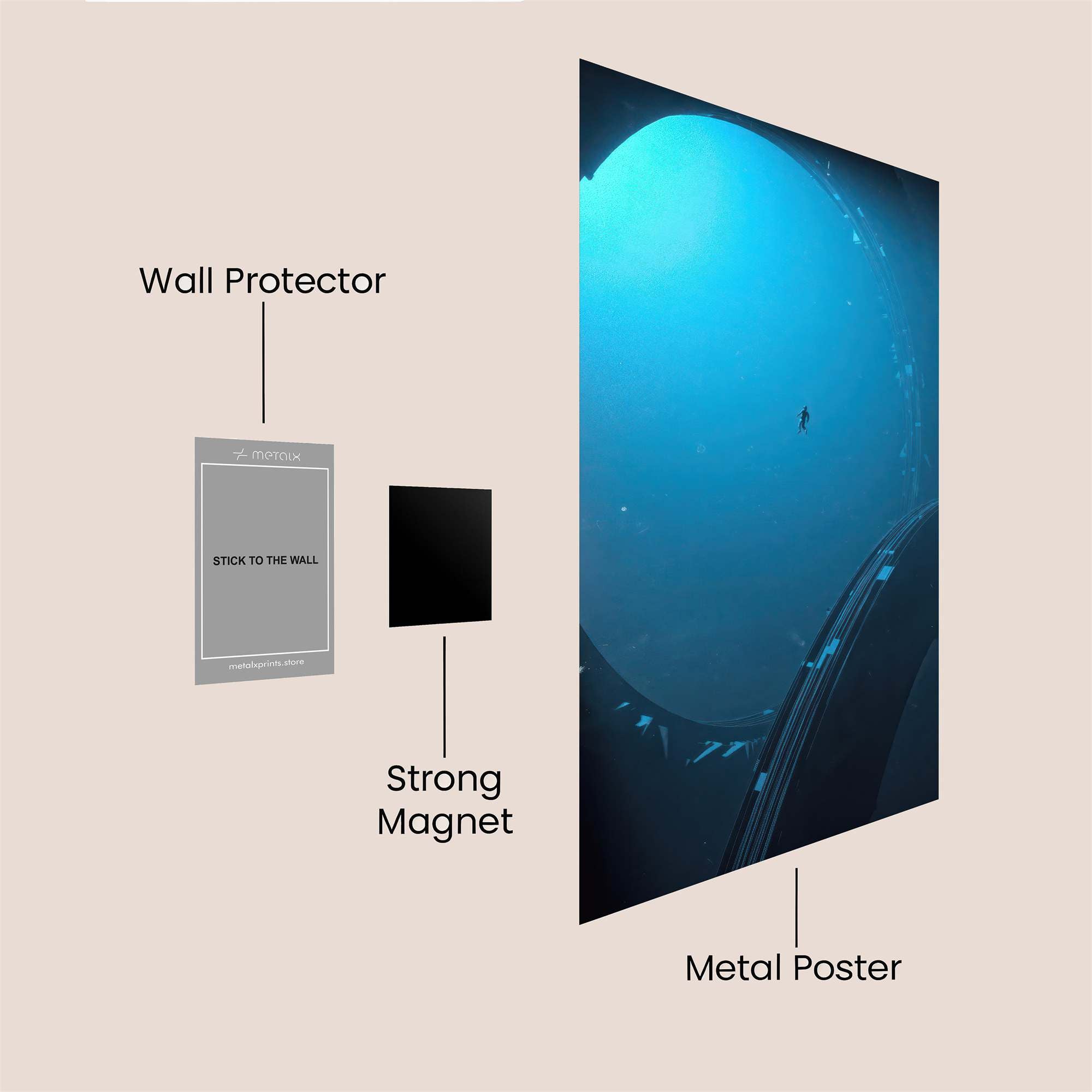 Diver Serene Safe Wall Magnetic / M