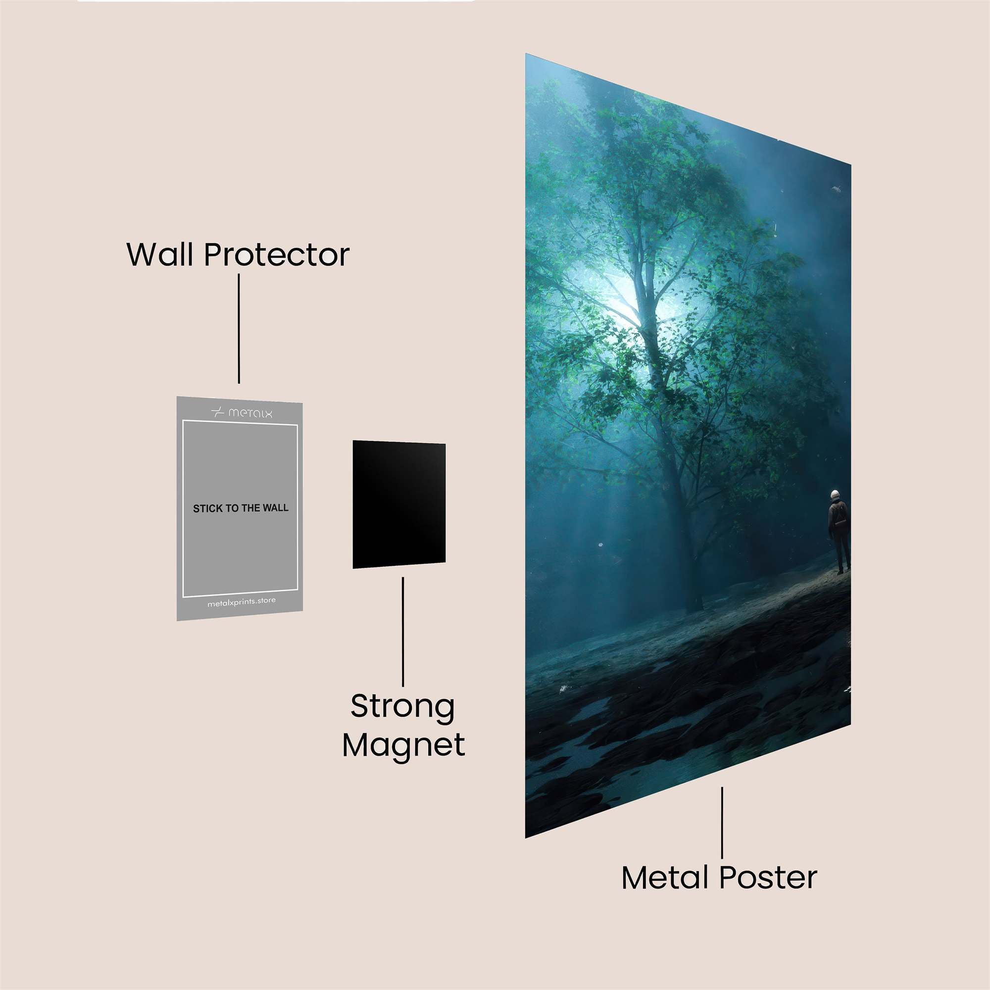 Moonlit Solitude Safe Wall Magnetic / M