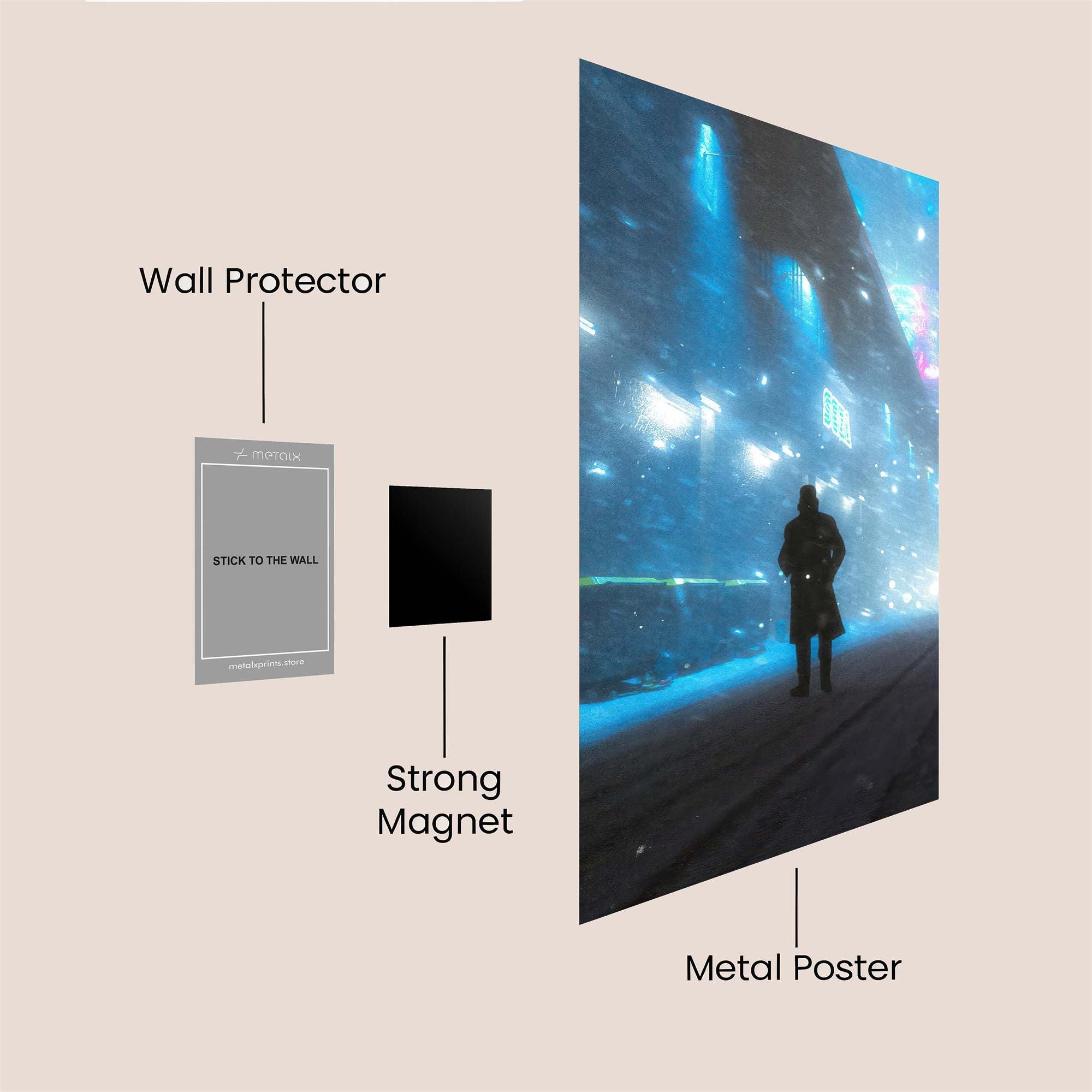 Neon Solitude Safe Wall Magnetic / M