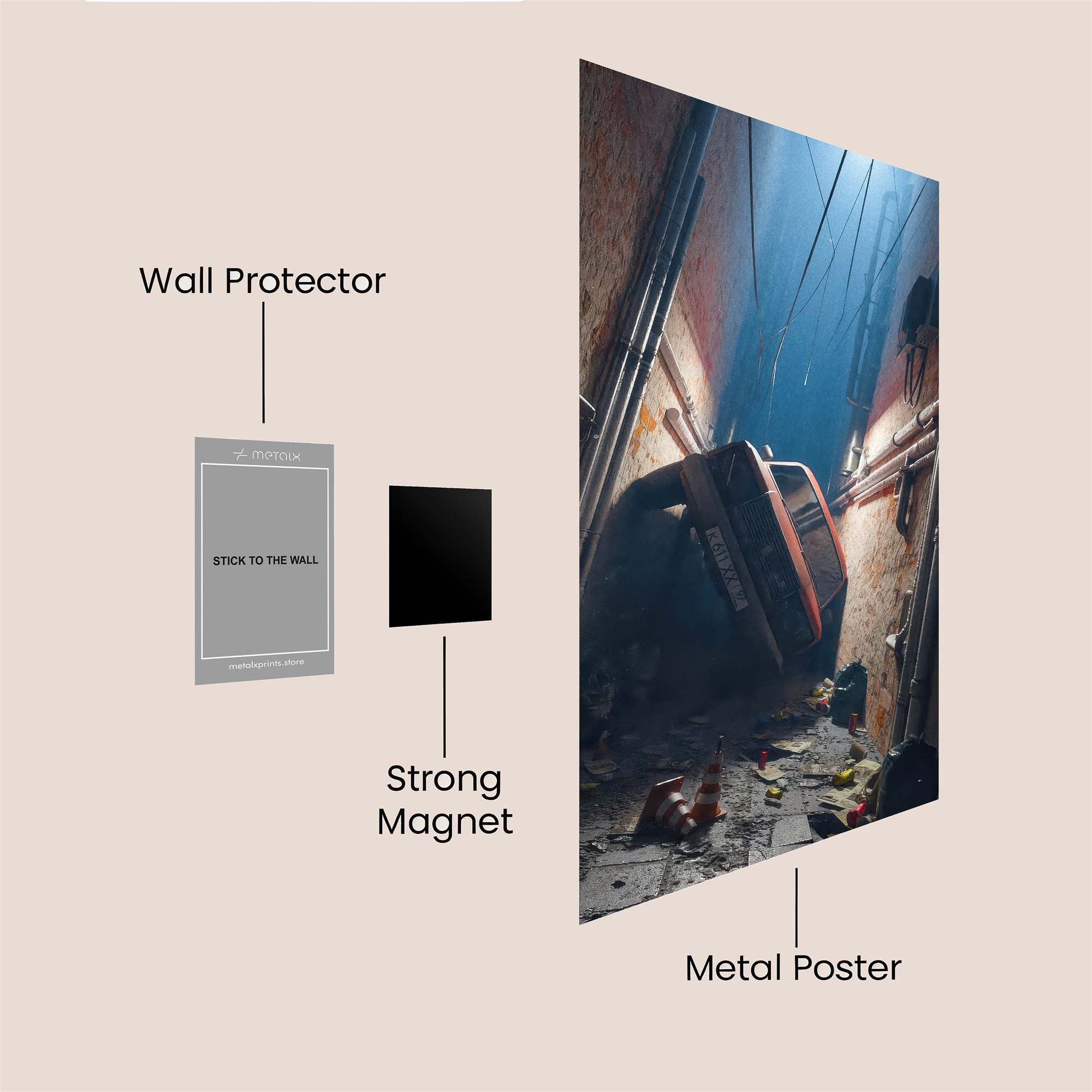 Car Entrapment Safe Wall Magnetic / M