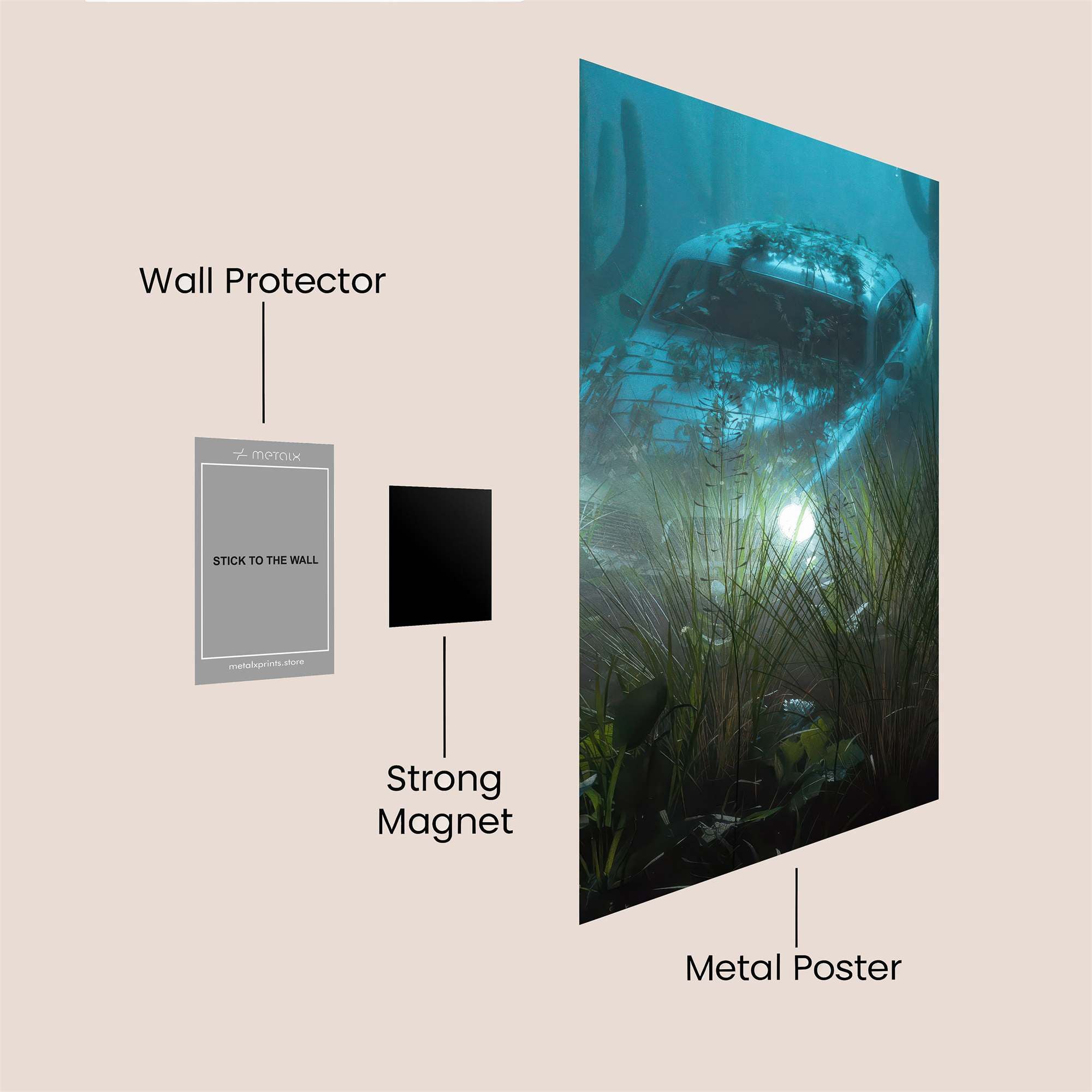 Beetle Enigma Safe Wall Magnetic / M