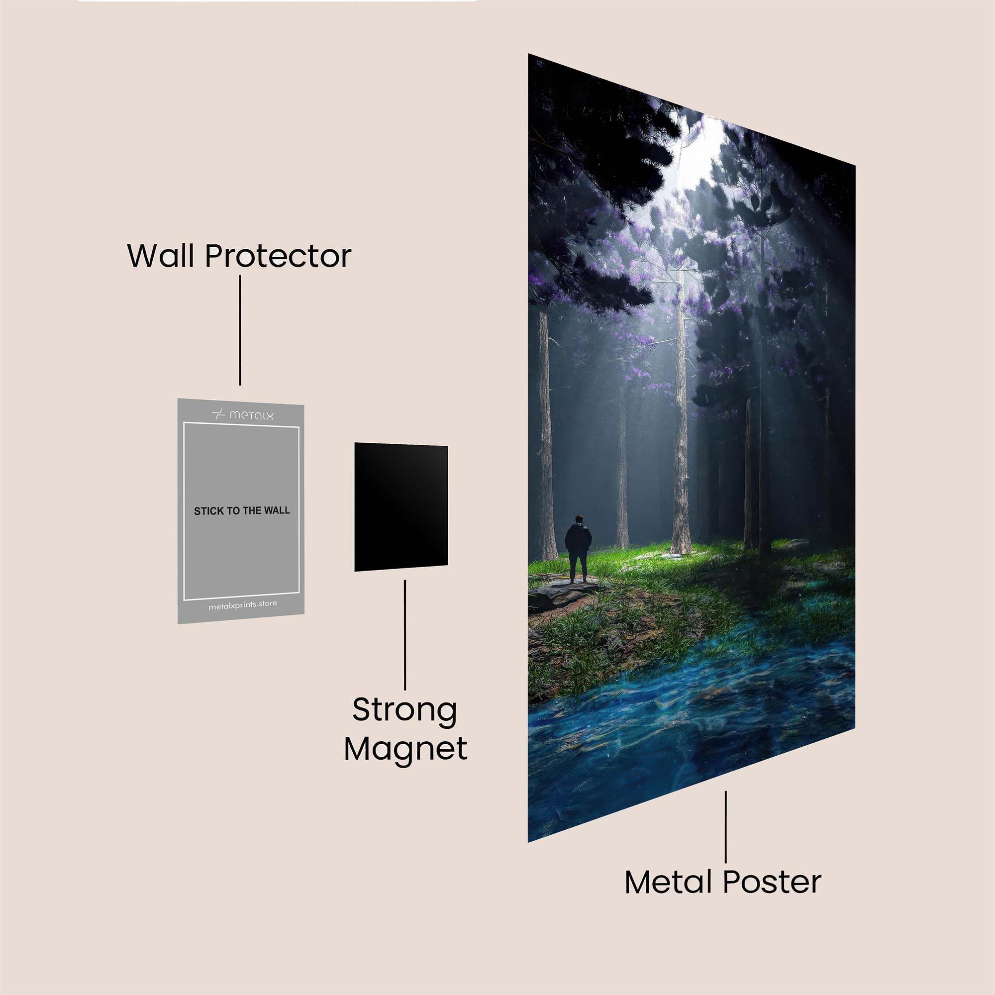 Forest Serenity Safe Wall Magnetic / M