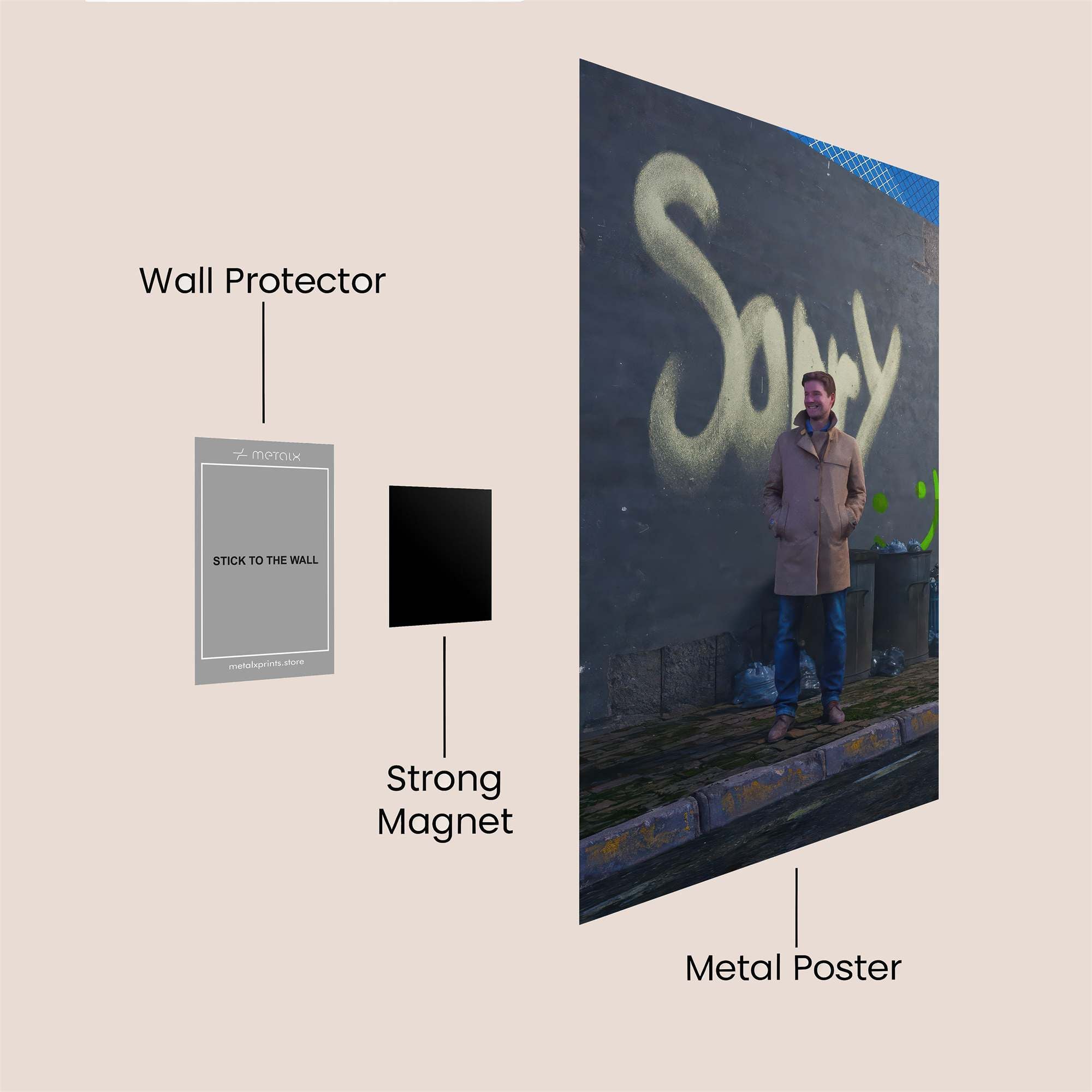 Sorry Solitude Safe Wall Magnetic / M