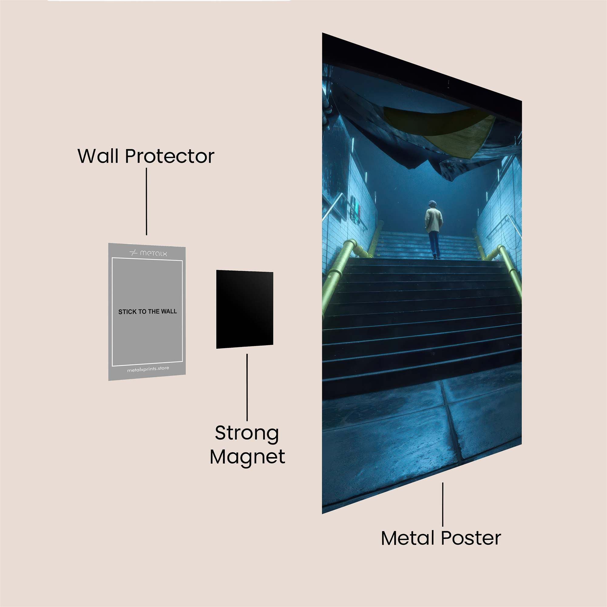 Stairway Mystery Safe Wall Magnetic / M