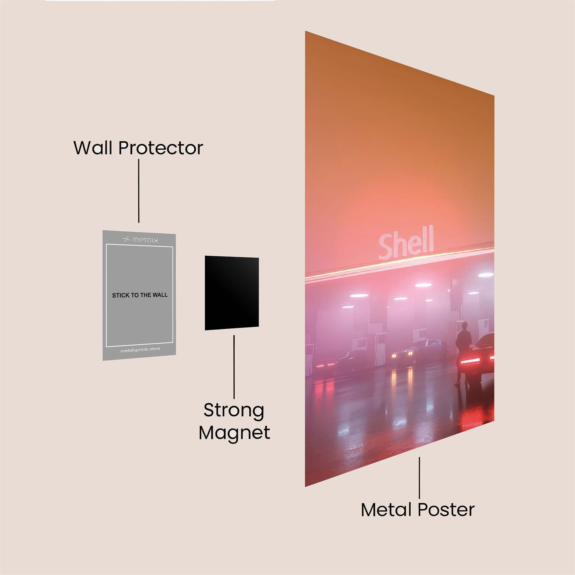 Neon Haze Safe Wall Magnetic / M