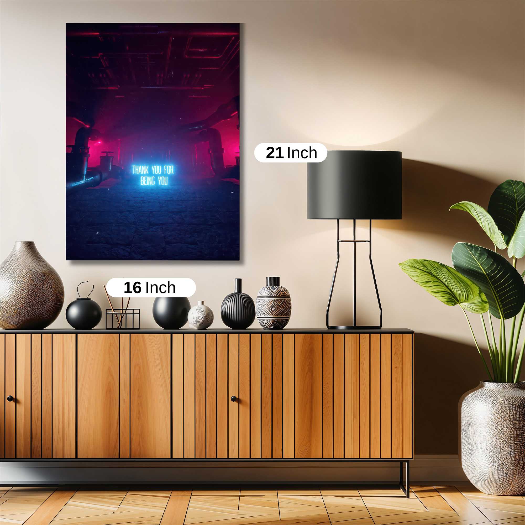 Neon Gratitude Safe Wall Magnetic / M