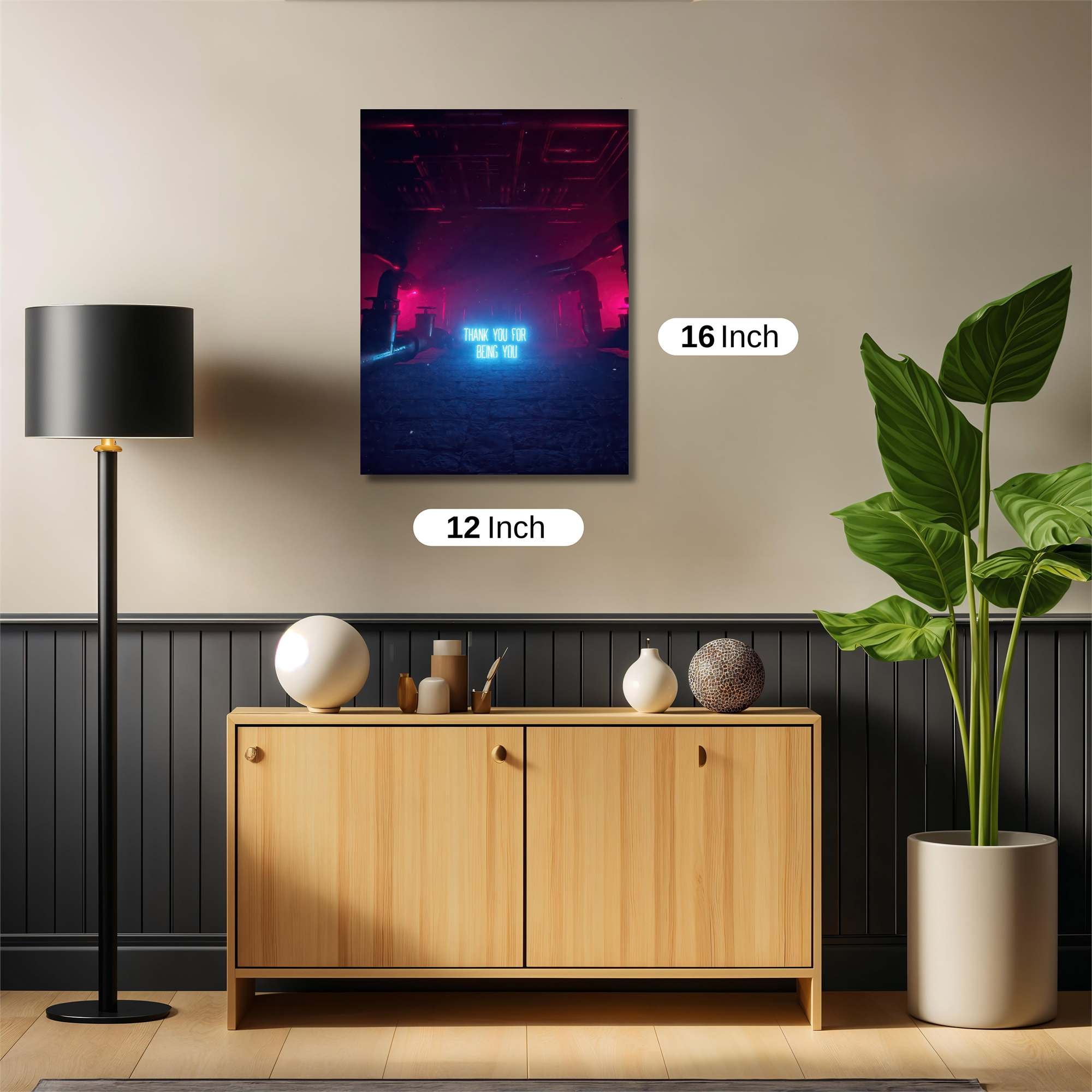 Neon Gratitude Safe Wall Magnetic / M
