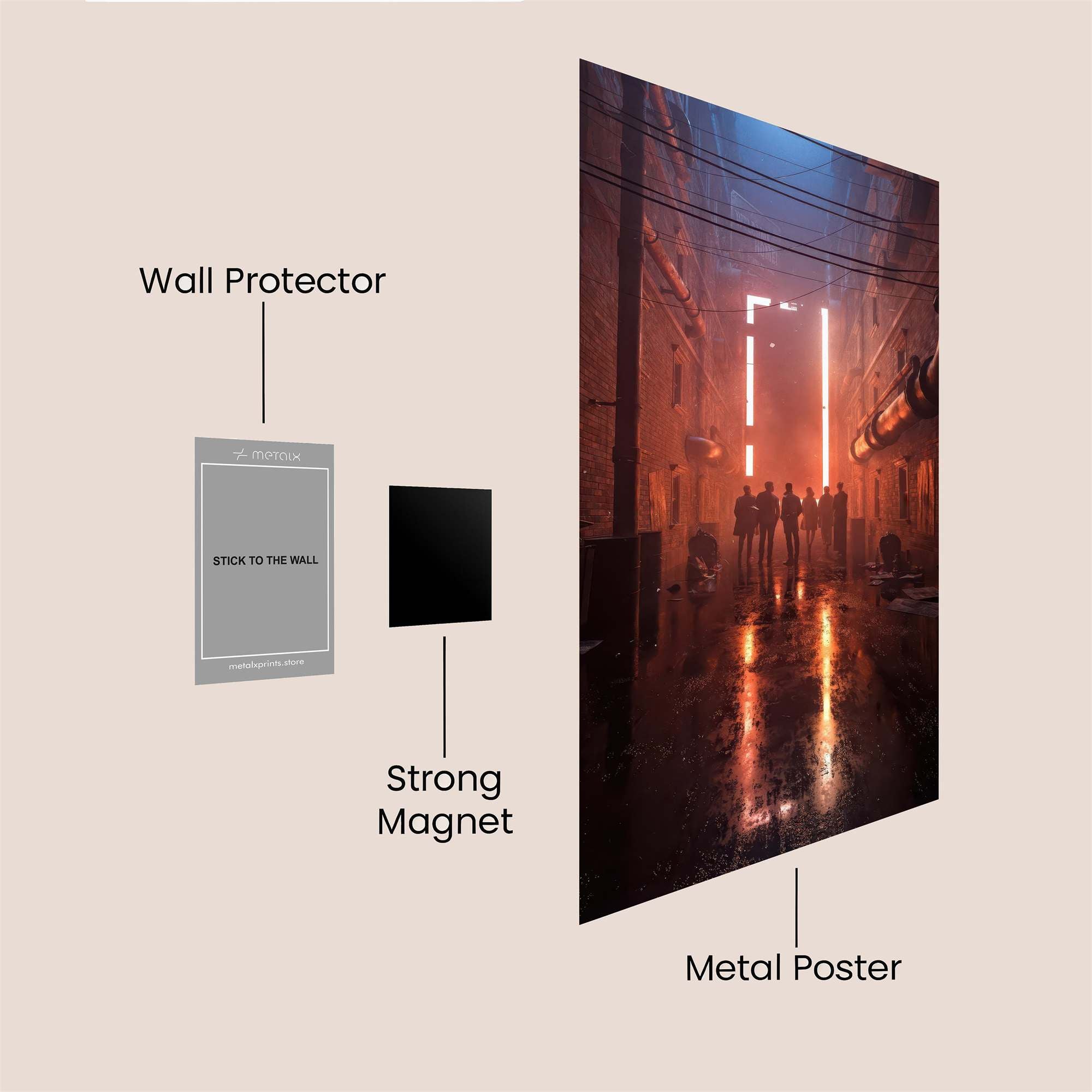 Neon Intrigue Safe Wall Magnetic / M