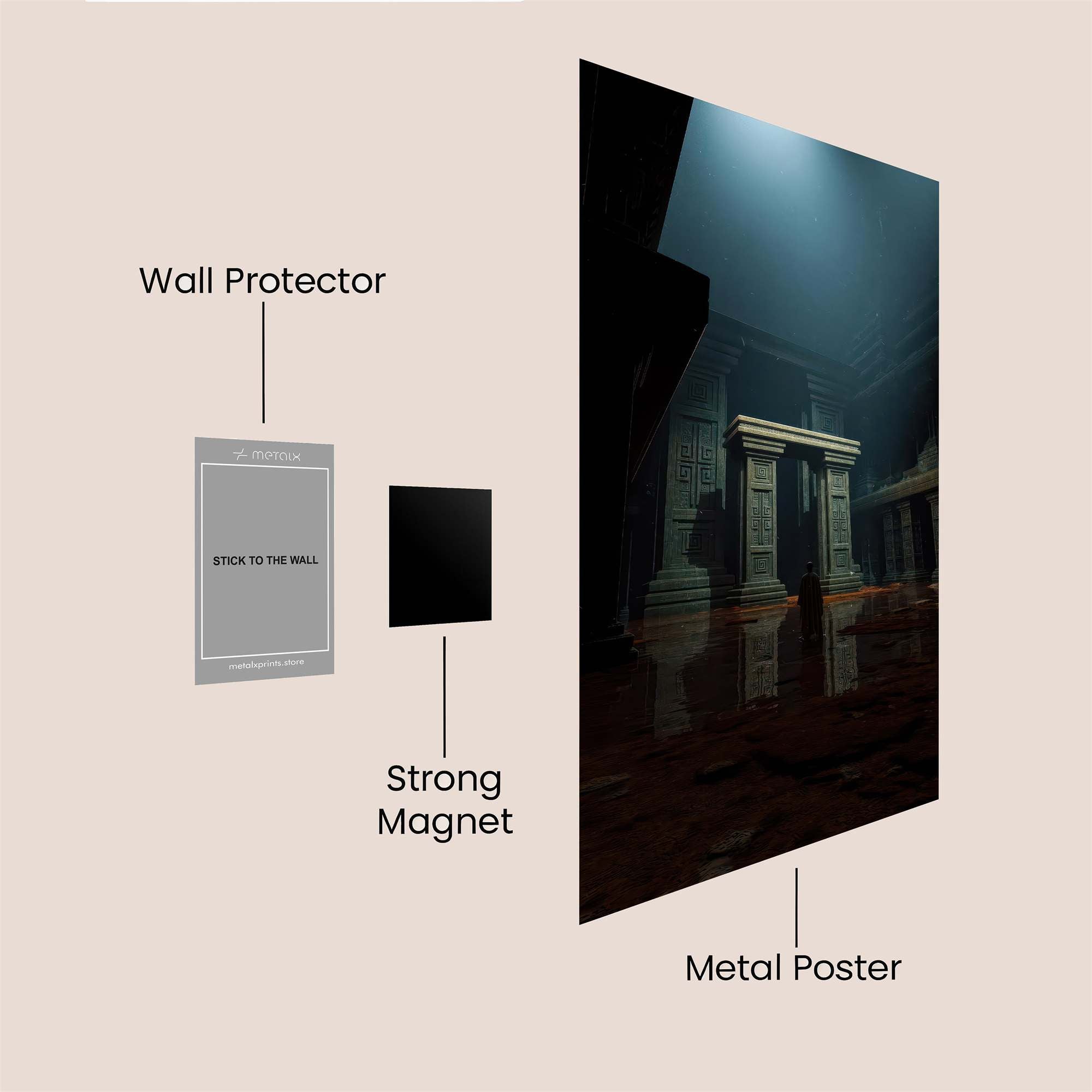 Temple Mystery Safe Wall Magnetic / M