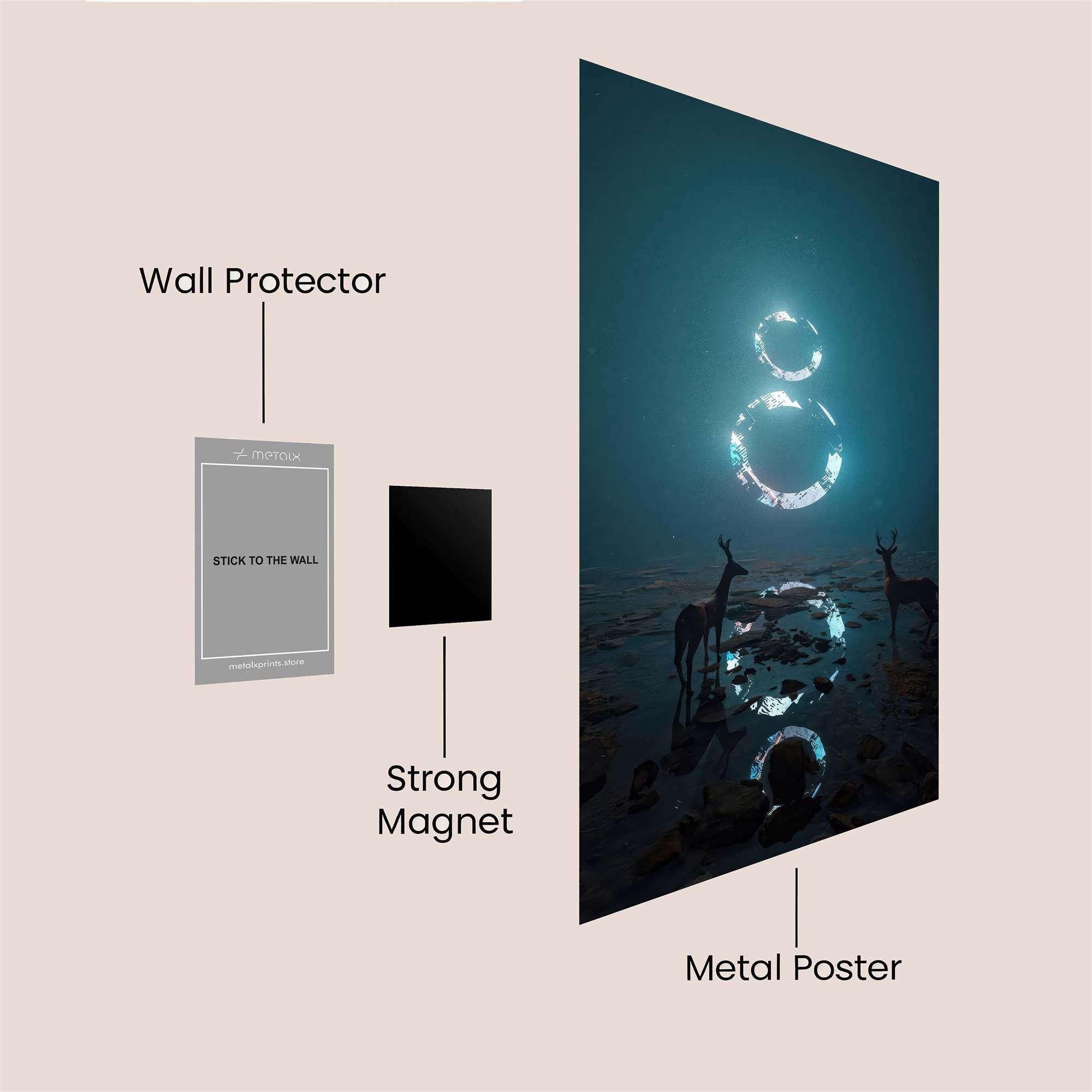 Deer Enigma Safe Wall Magnetic / M