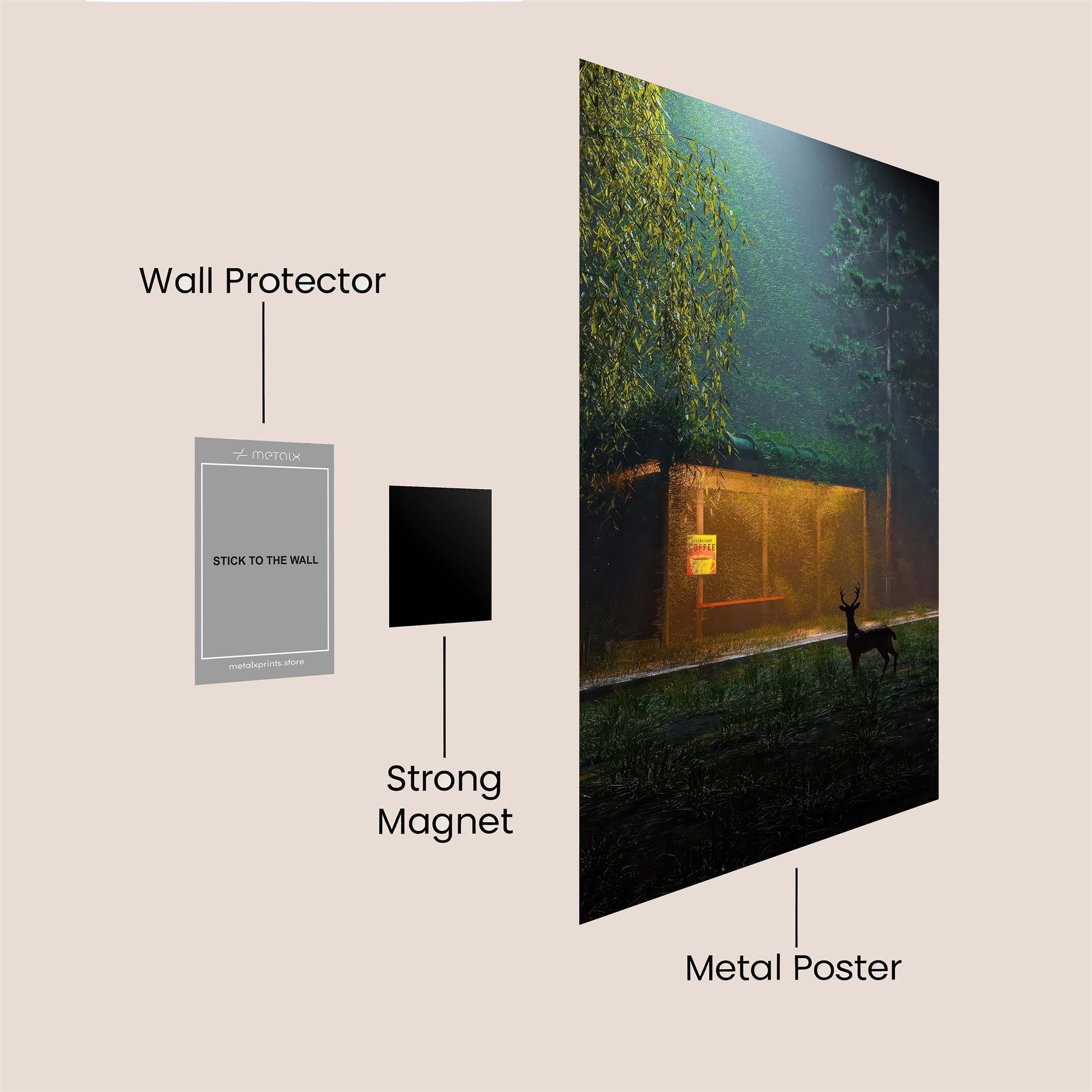 Deer Enigma Safe Wall Magnetic / M