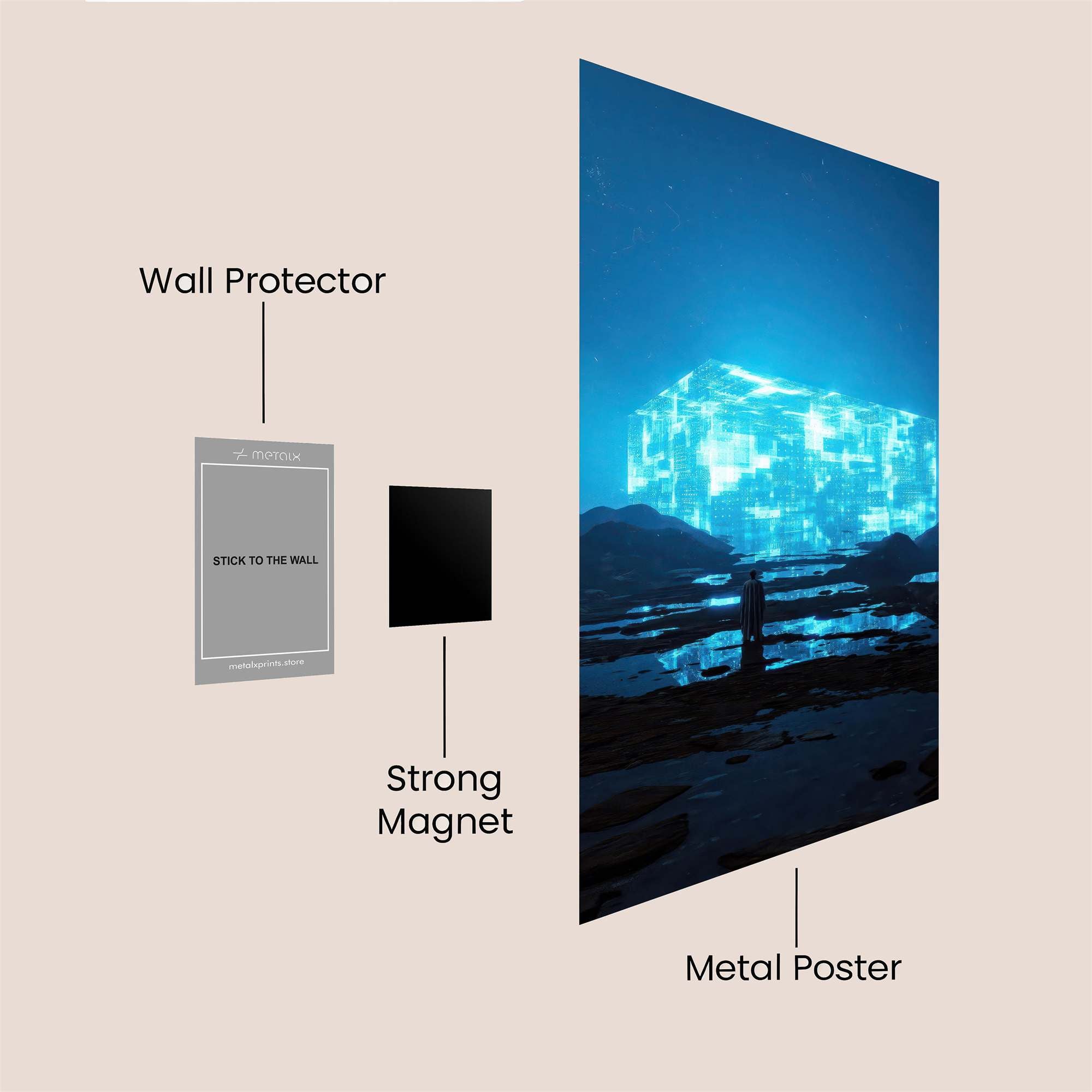 Cube Enigma Safe Wall Magnetic / M