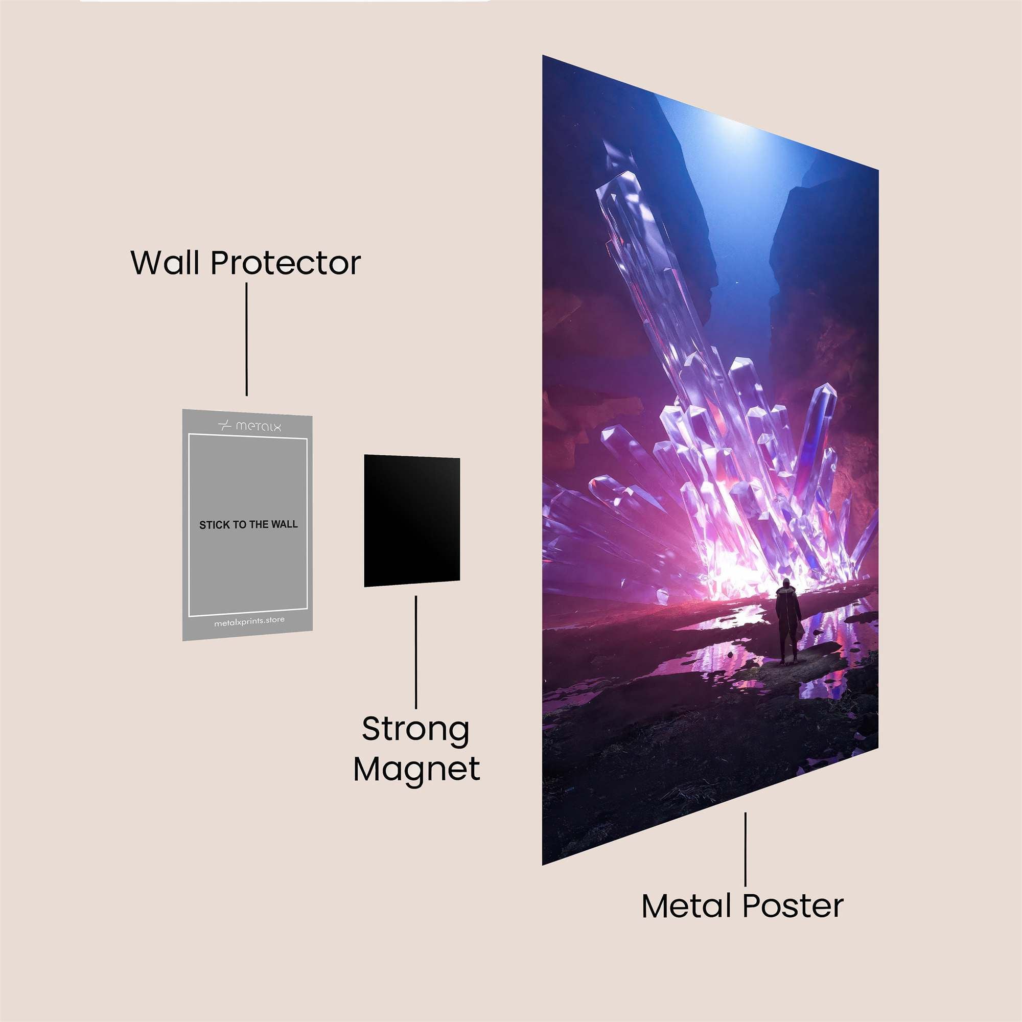 Crystal Rapture Safe Wall Magnetic / M