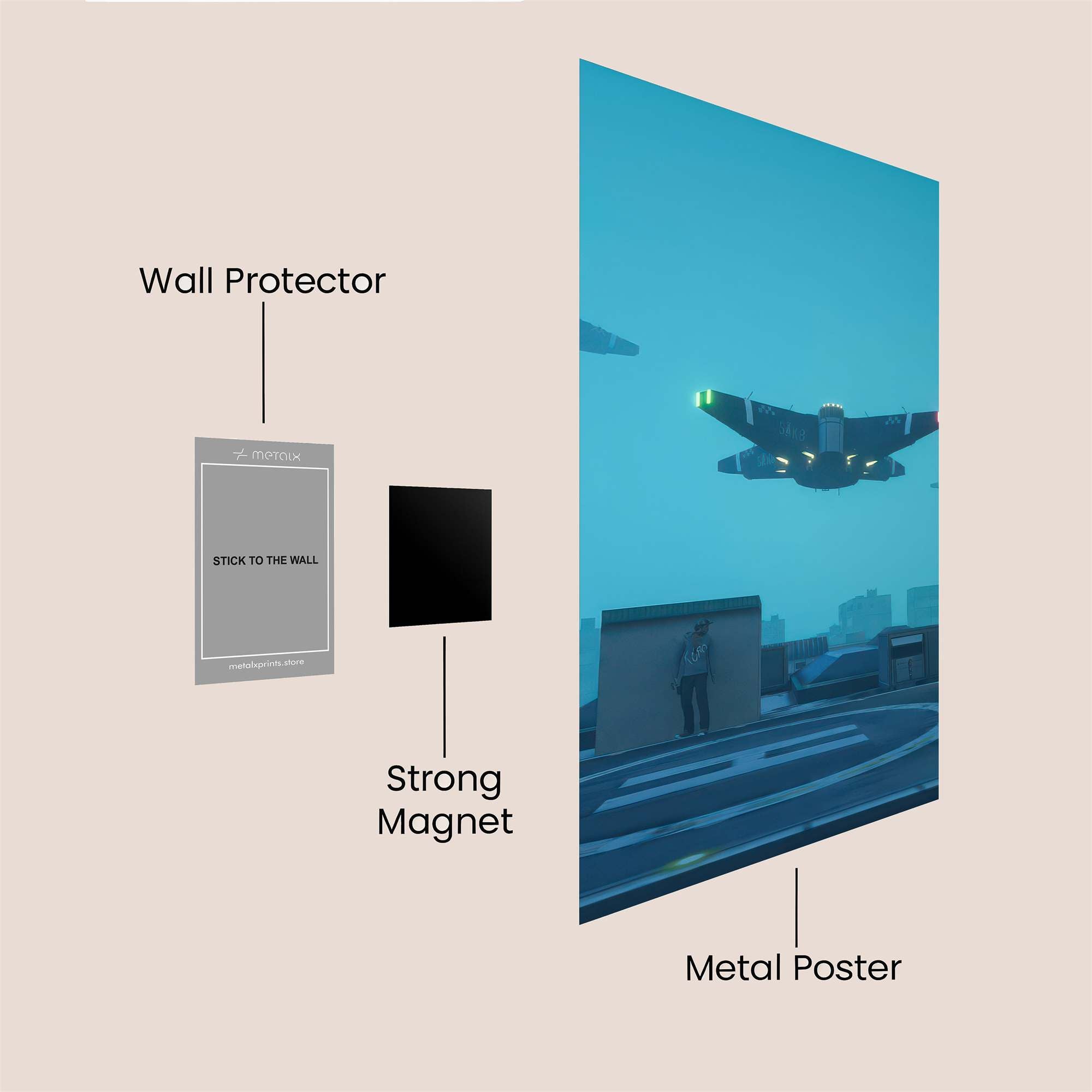 Skyward Serenity Safe Wall Magnetic / M