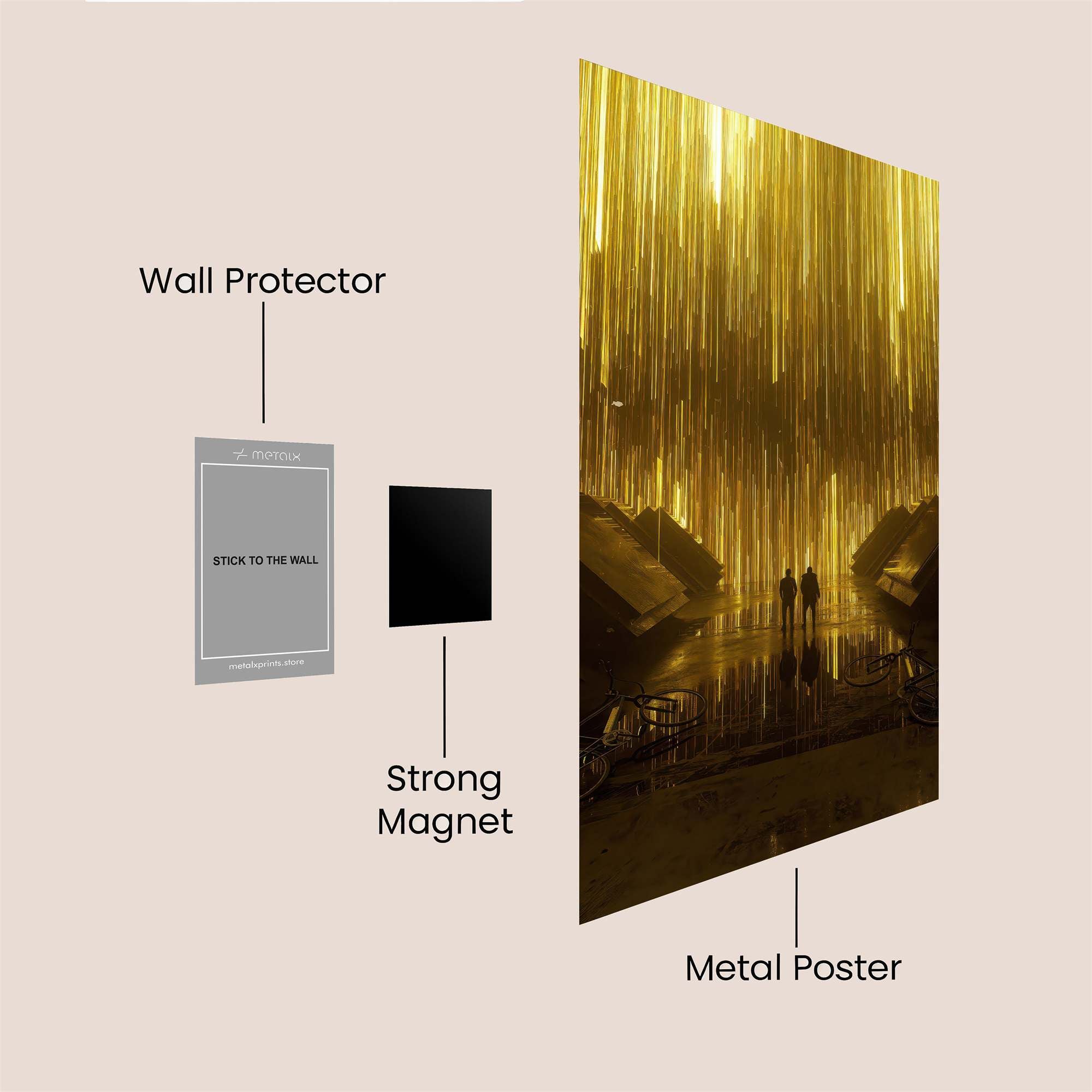 Golden Serenity Safe Wall Magnetic / M