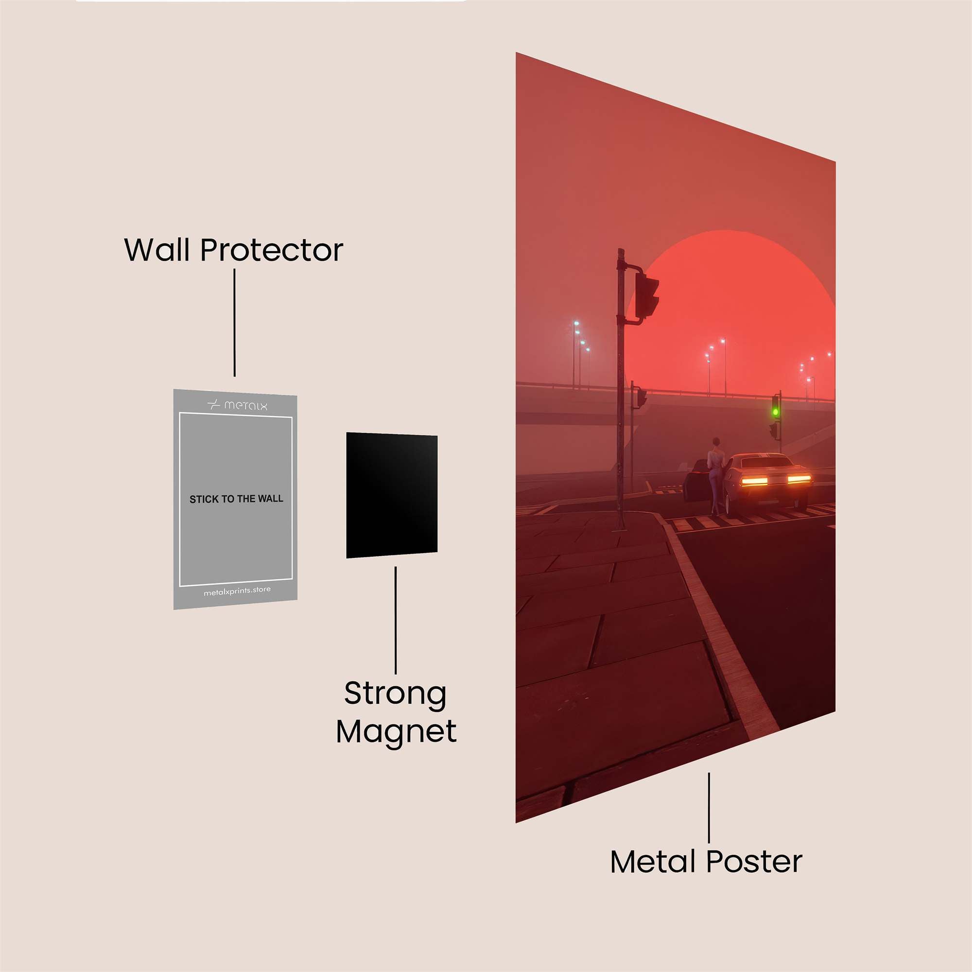 Sunset Solitude Safe Wall Magnetic / M
