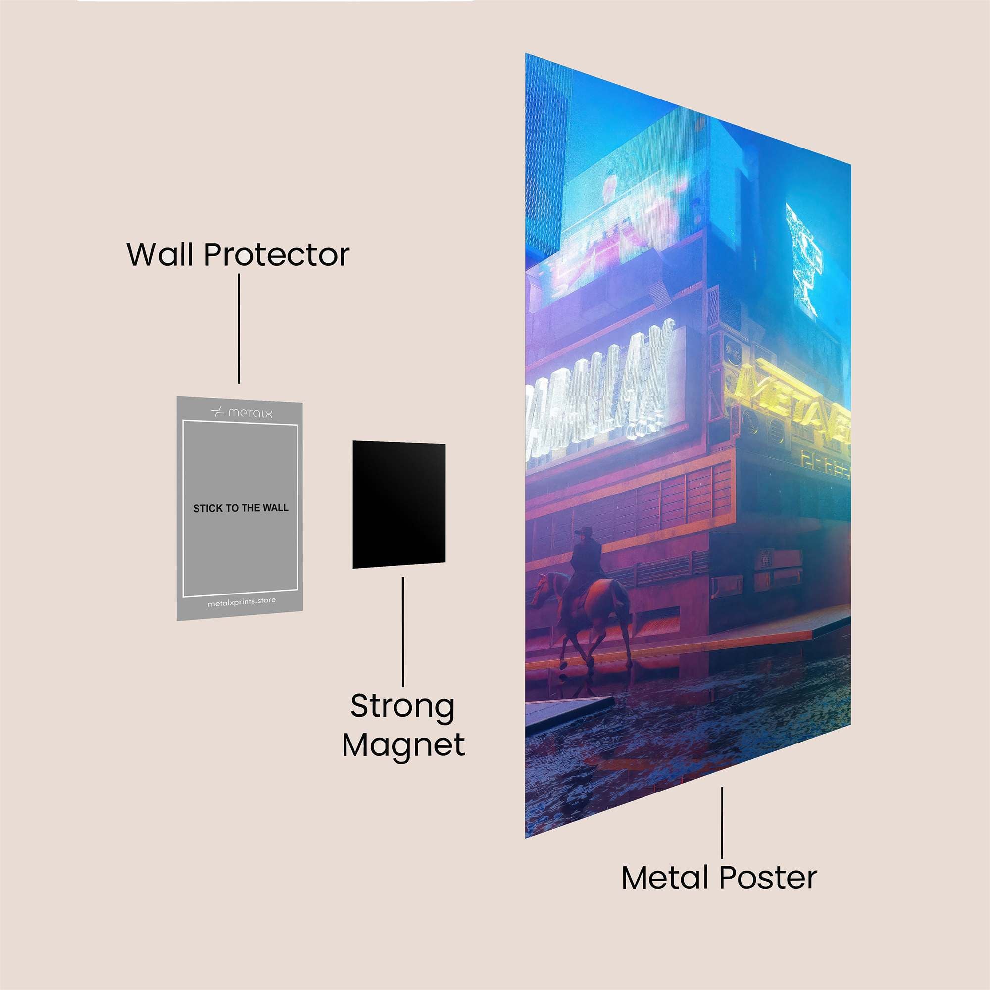 Neon Rider Safe Wall Magnetic / M
