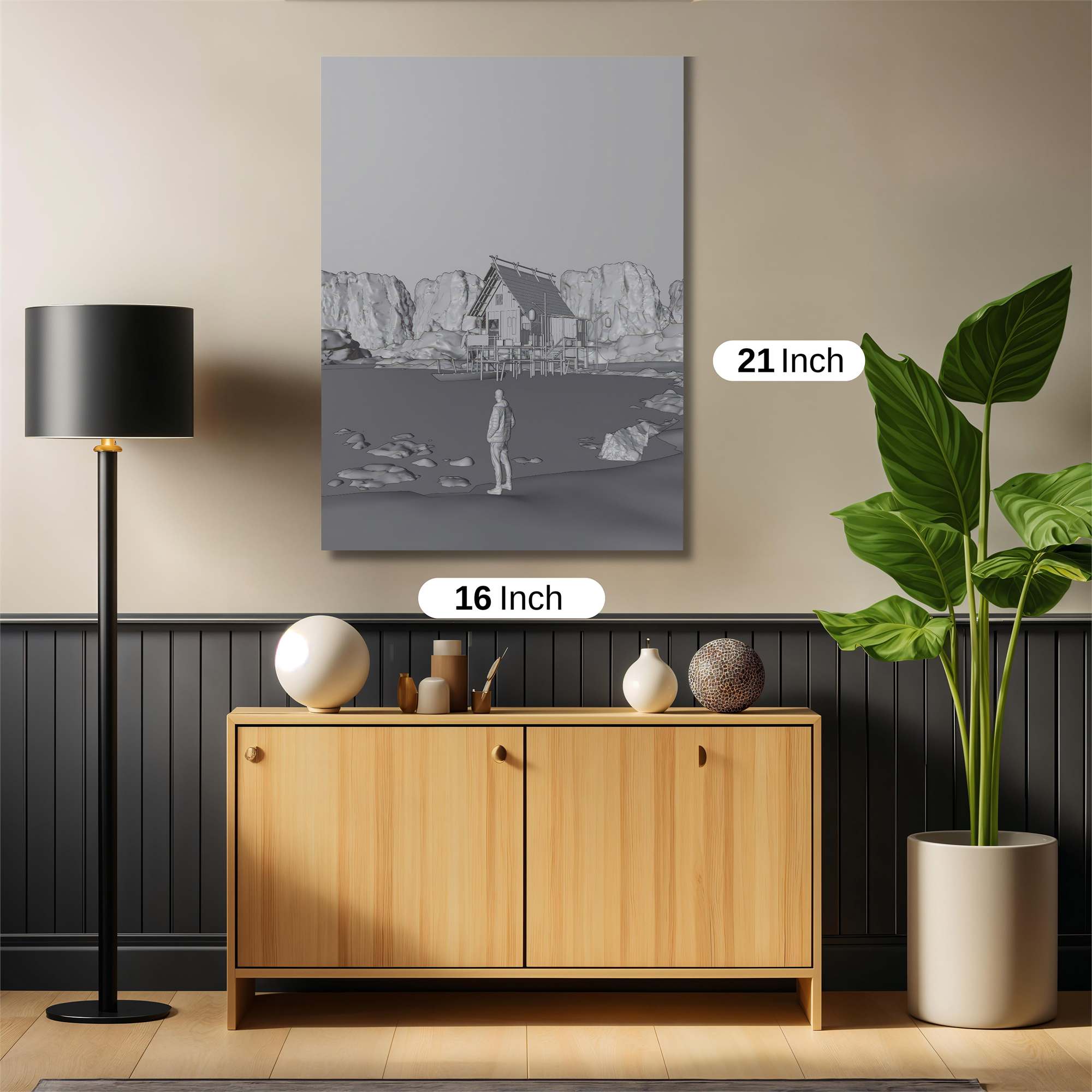 Cabin Solitude Safe Wall Magnetic / M