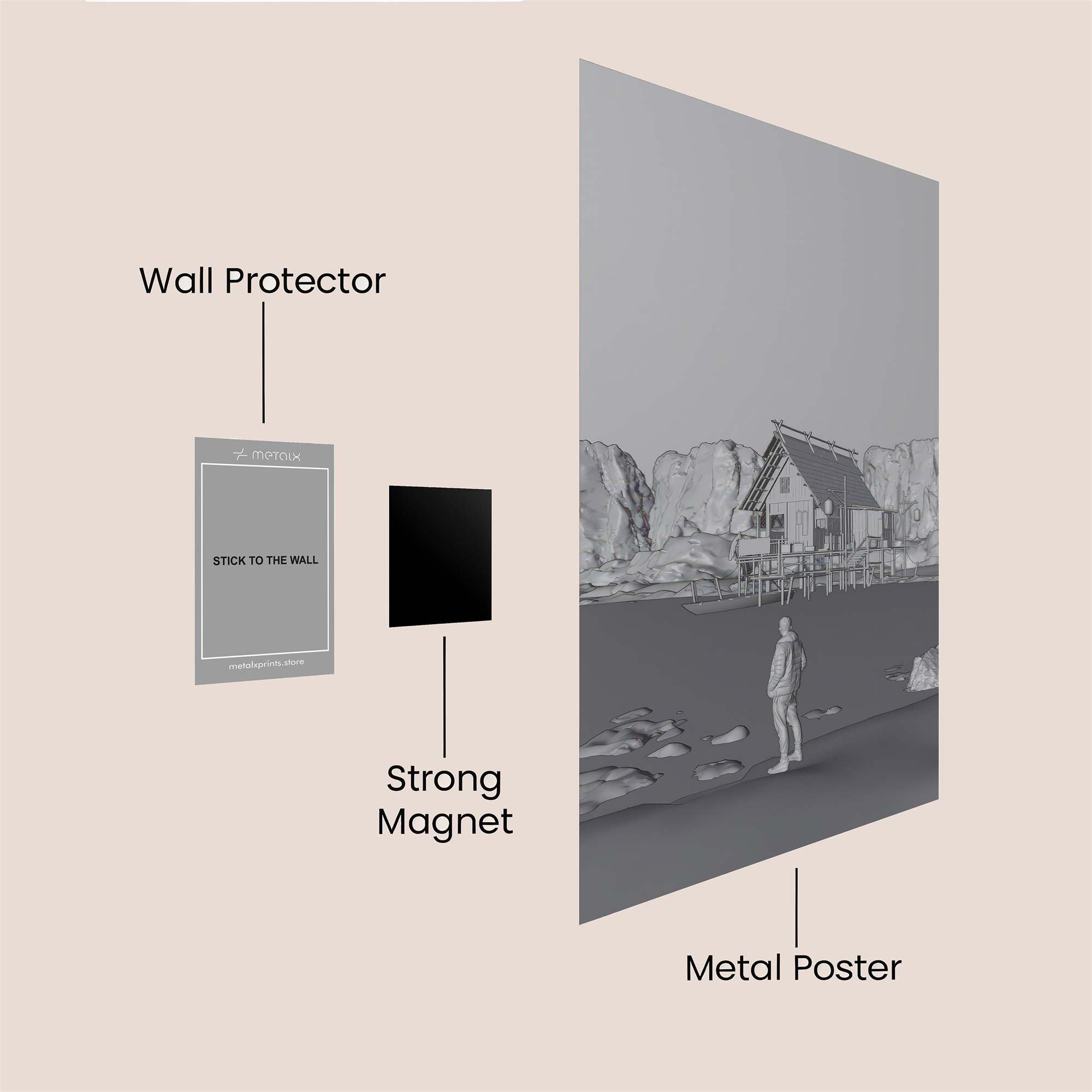 Cabin Solitude Safe Wall Magnetic / M