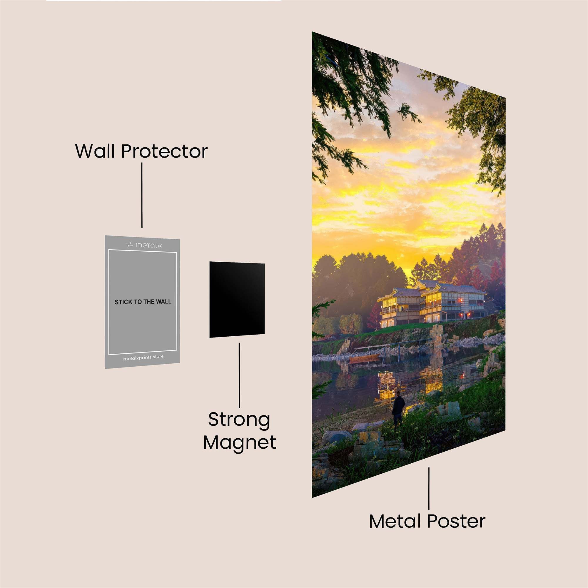 Sunset Serenity Safe Wall Magnetic / M