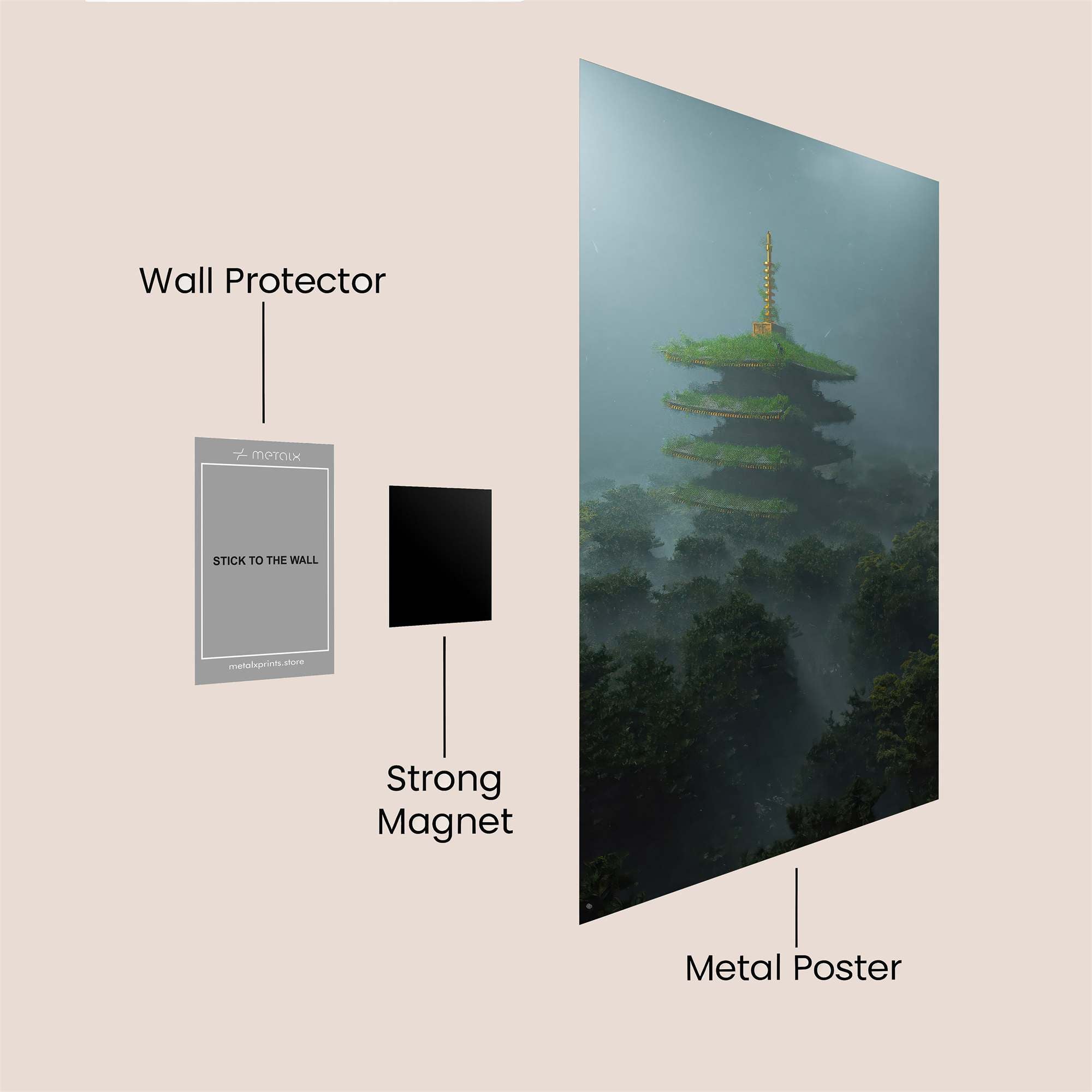Pagoda Serenity Safe Wall Magnetic / M