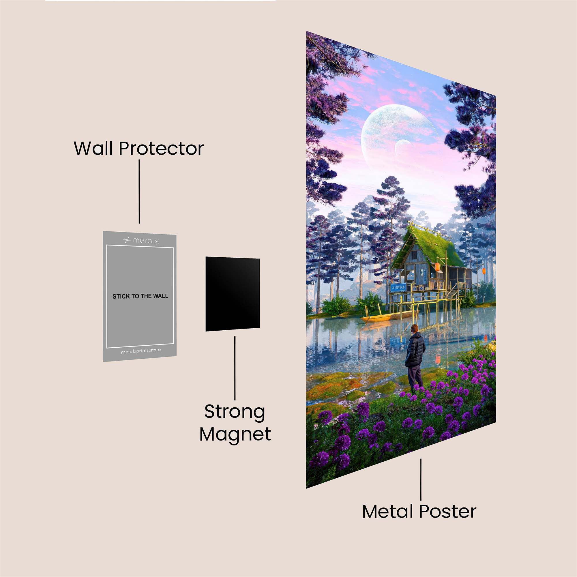 Moonlit Tranquility Safe Wall Magnetic / M