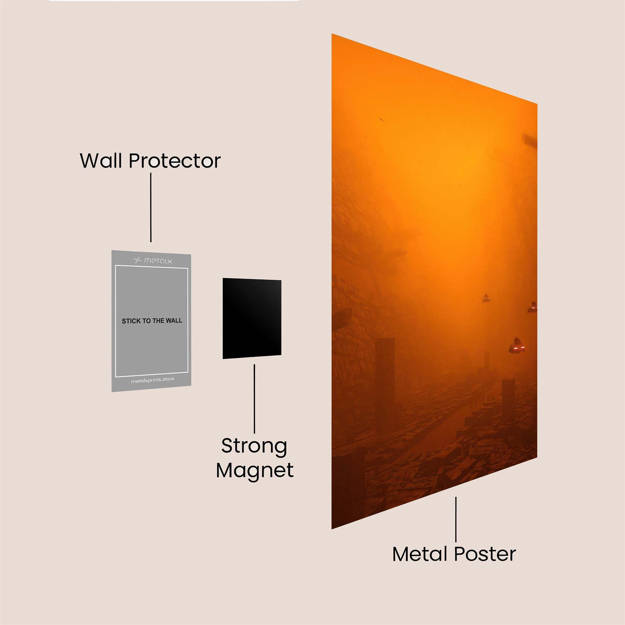 Apocalyptic Glow Safe Wall Magnetic / M