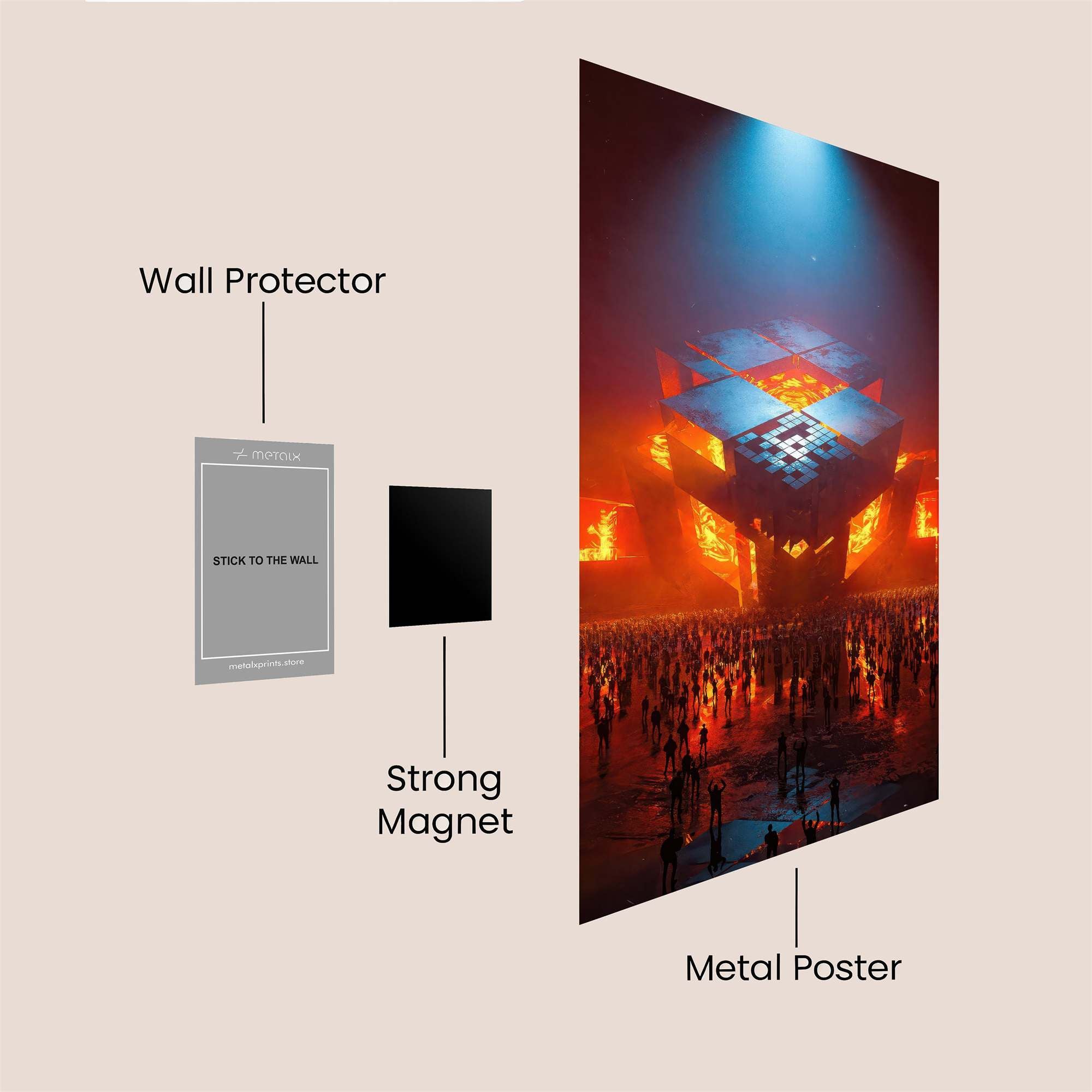 Cube Radiance Safe Wall Magnetic / M