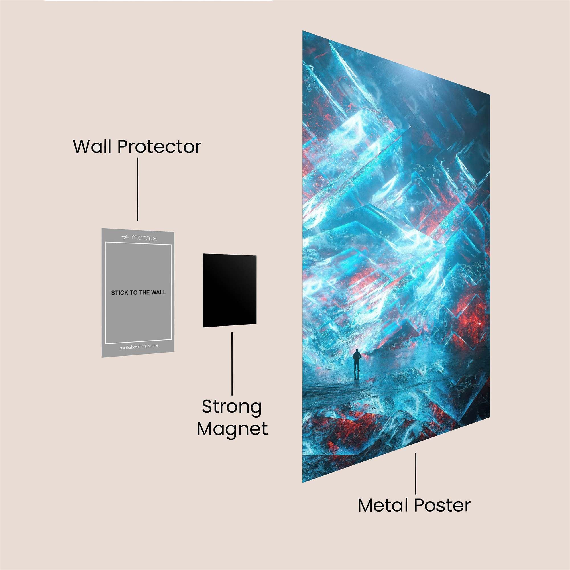 Crystal Solitude Safe Wall Magnetic / M