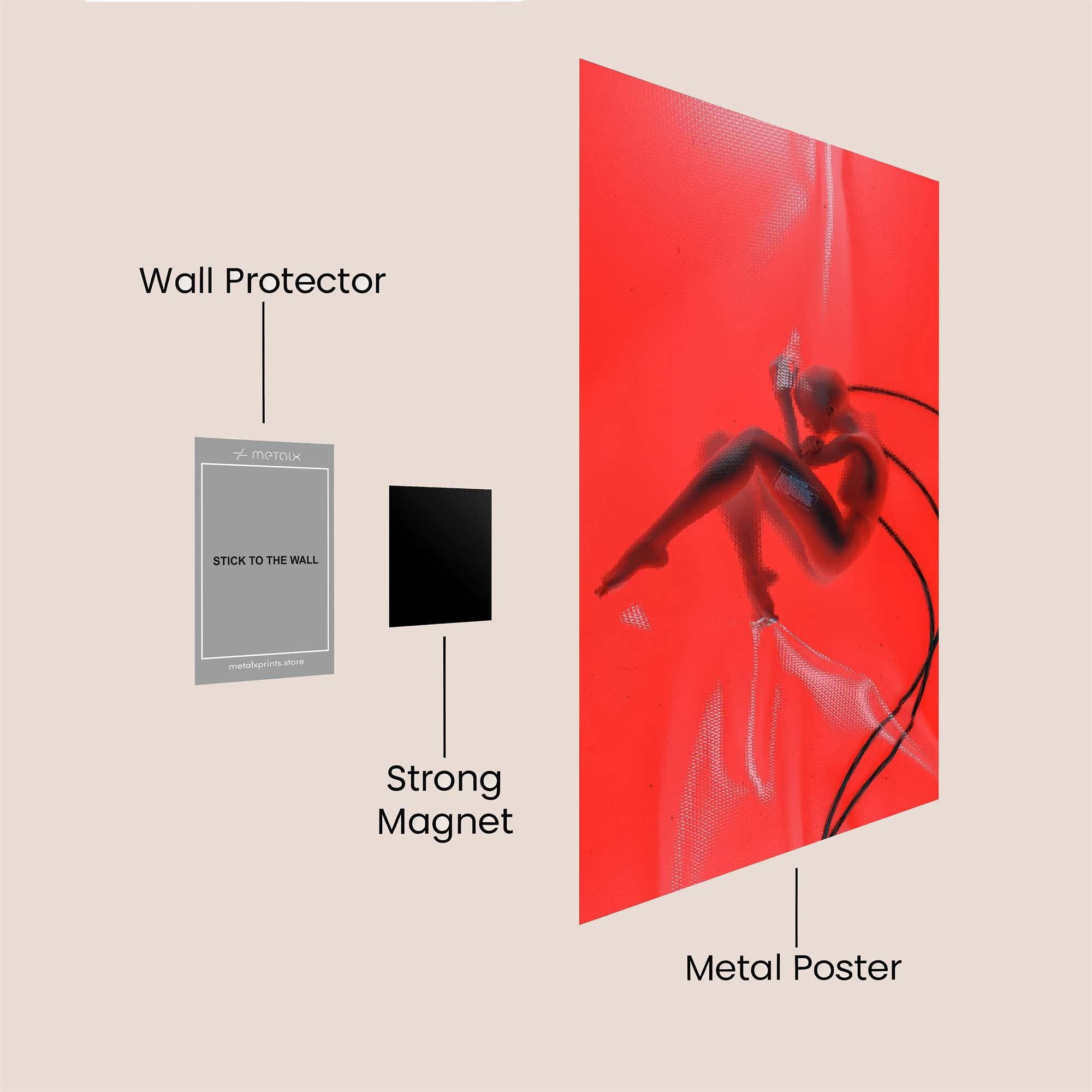 Spider Solitude Safe Wall Magnetic / M