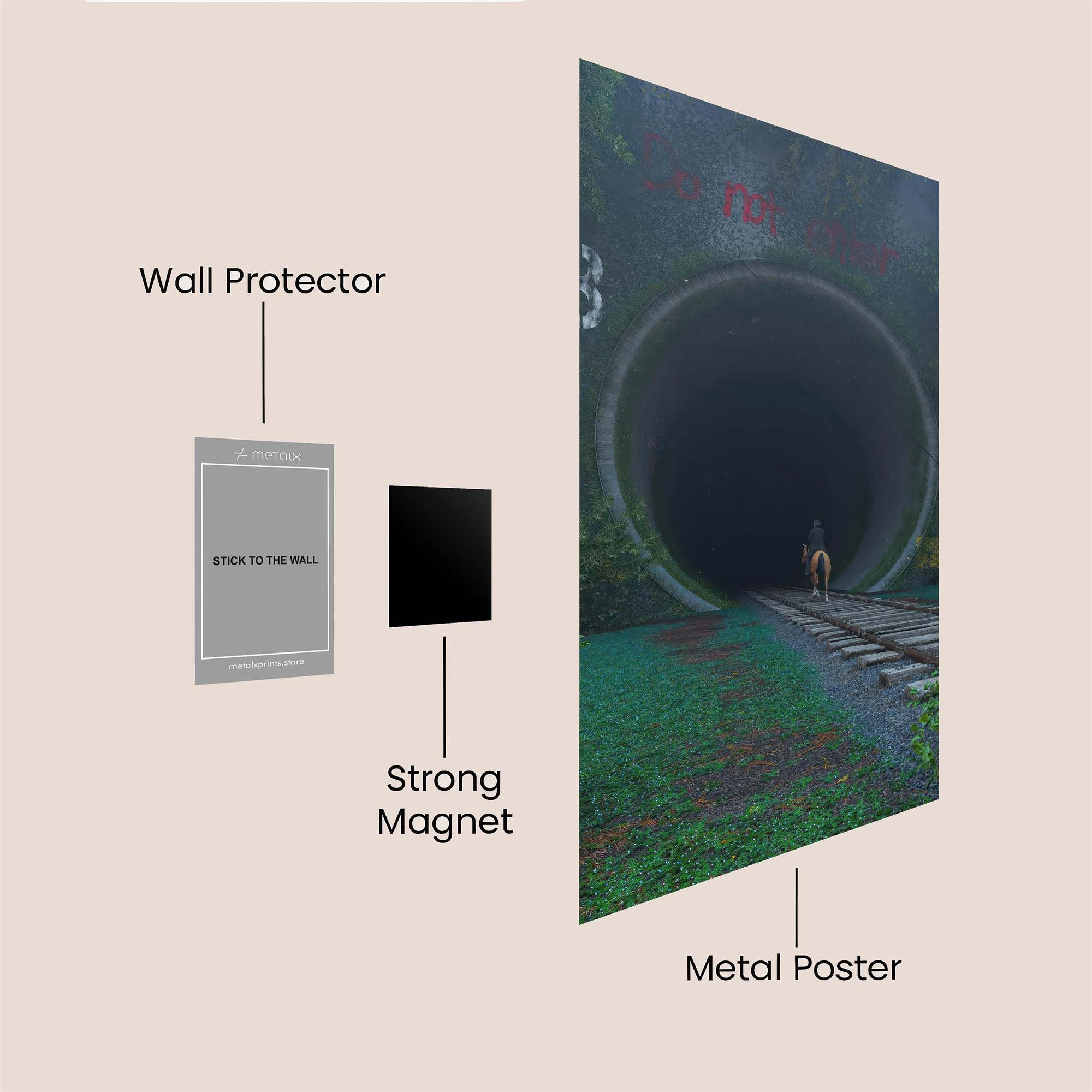 Tunnel Mystery Safe Wall Magnetic / M