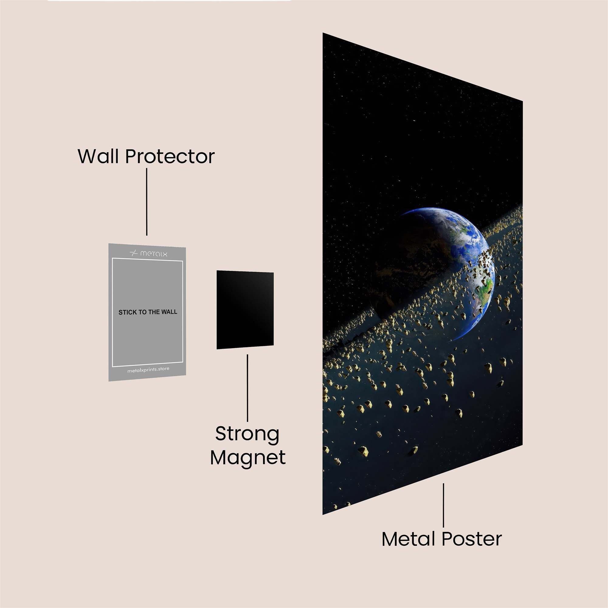 Earth Eclipsed Safe Wall Magnetic / M
