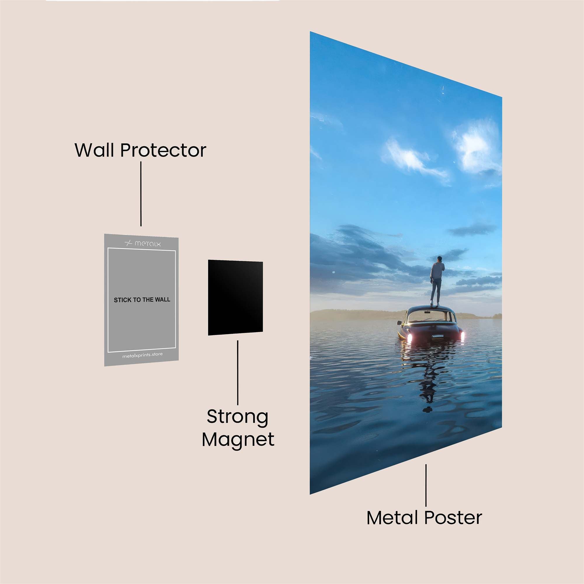 Car Contemplation Safe Wall Magnetic / M