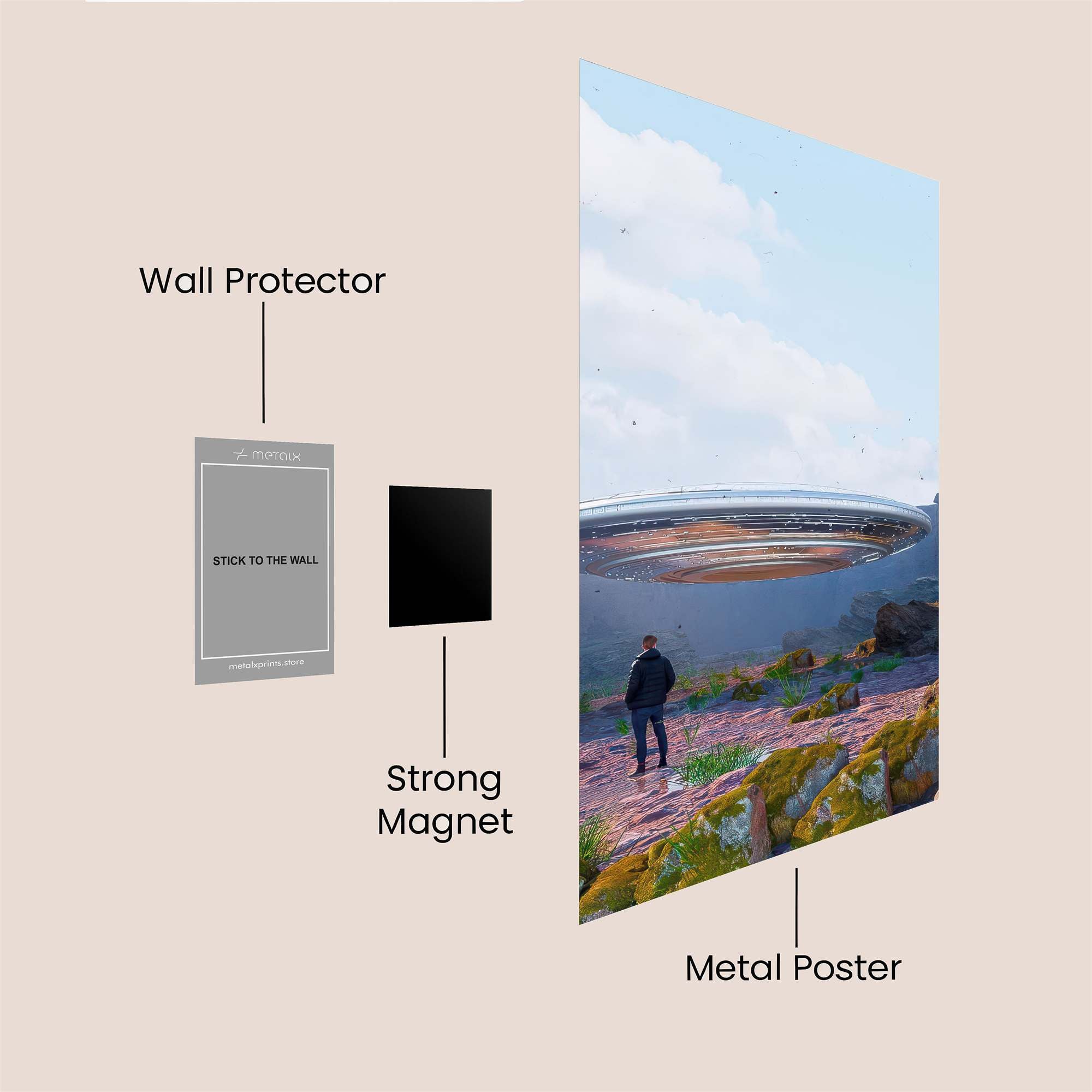 Neon Solitude Safe Wall Magnetic / M