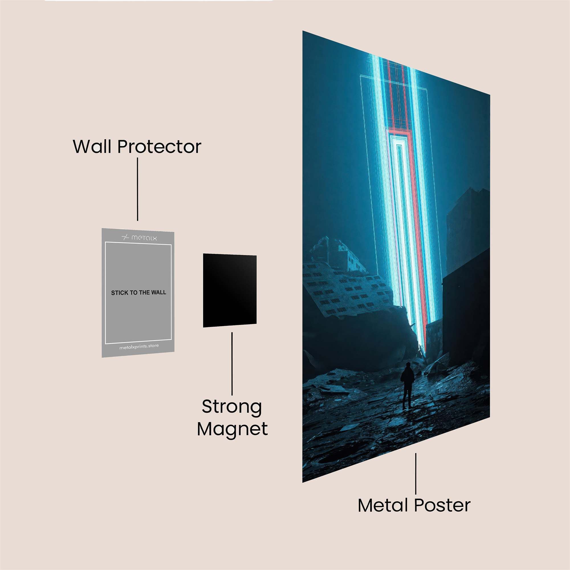 Neon Apocalypse Safe Wall Magnetic / M