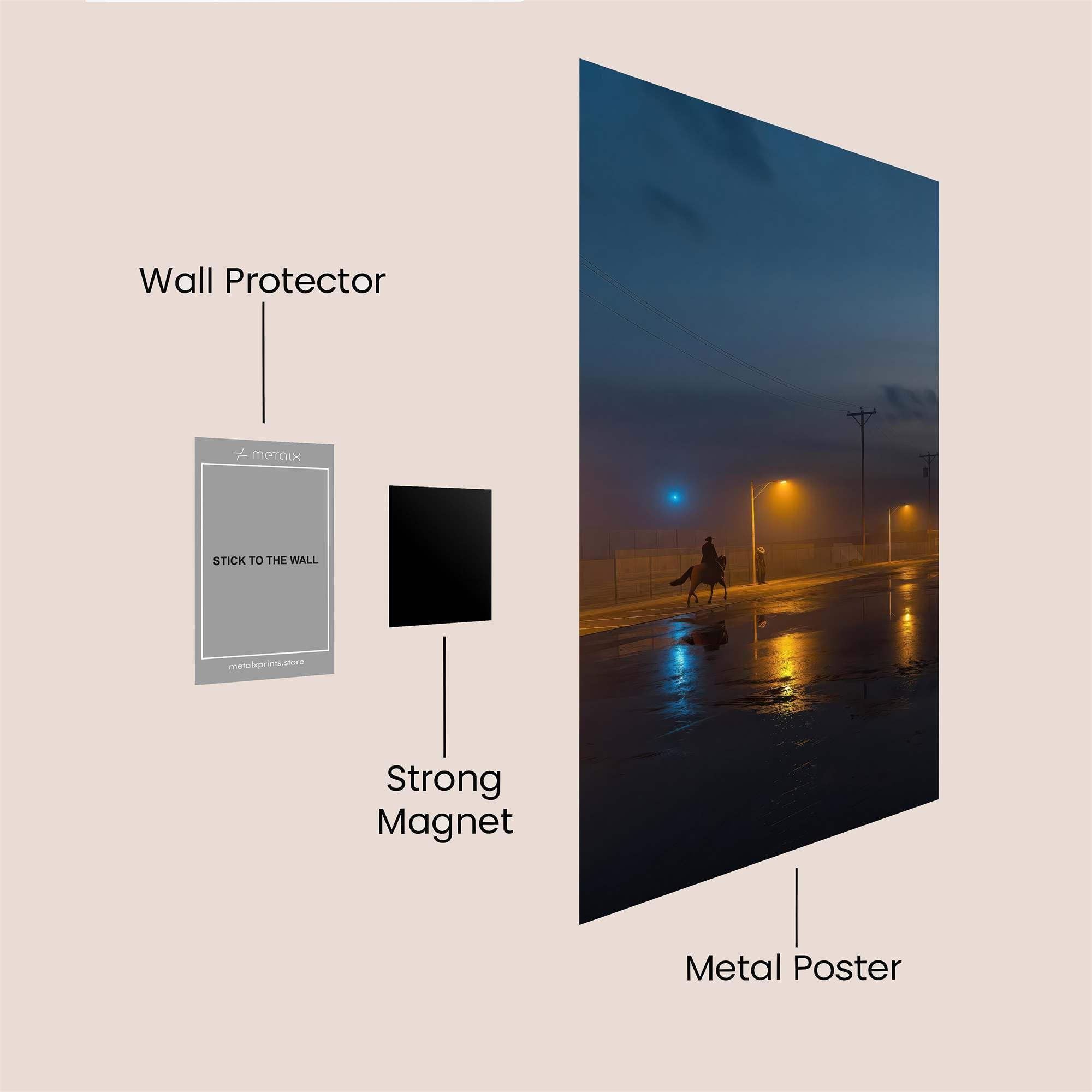 Night Gallop Safe Wall Magnetic / M