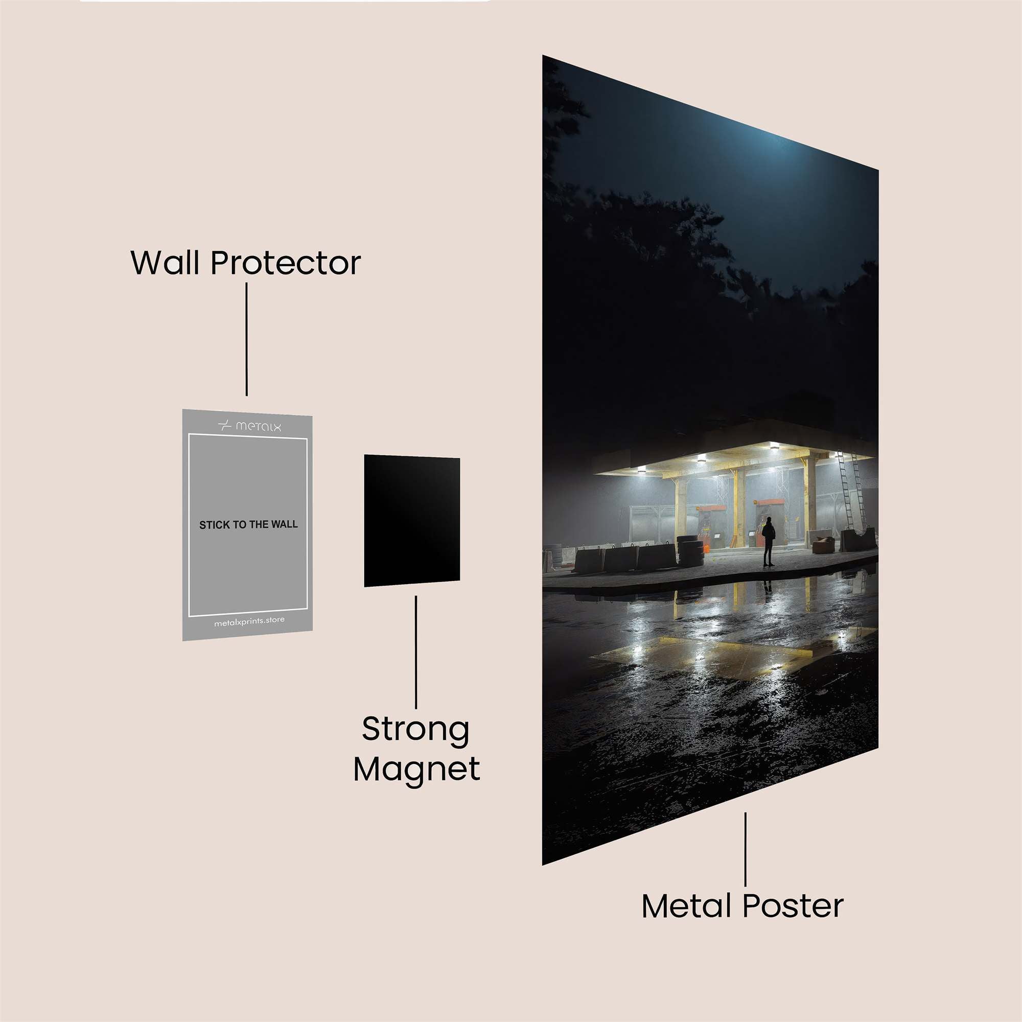 Moonlit Solitude Safe Wall Magnetic / M