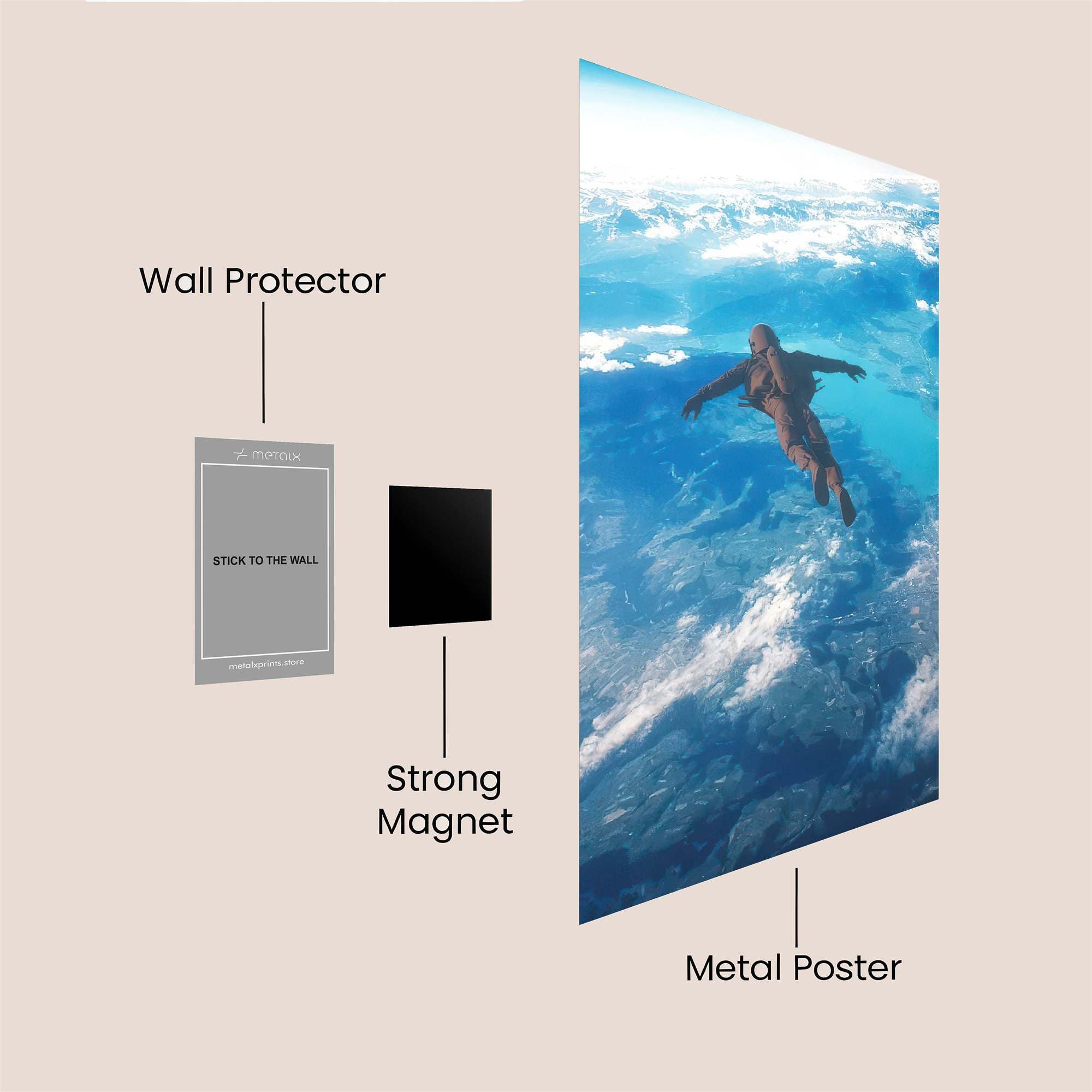 Skydive Serenity Safe Wall Magnetic / M