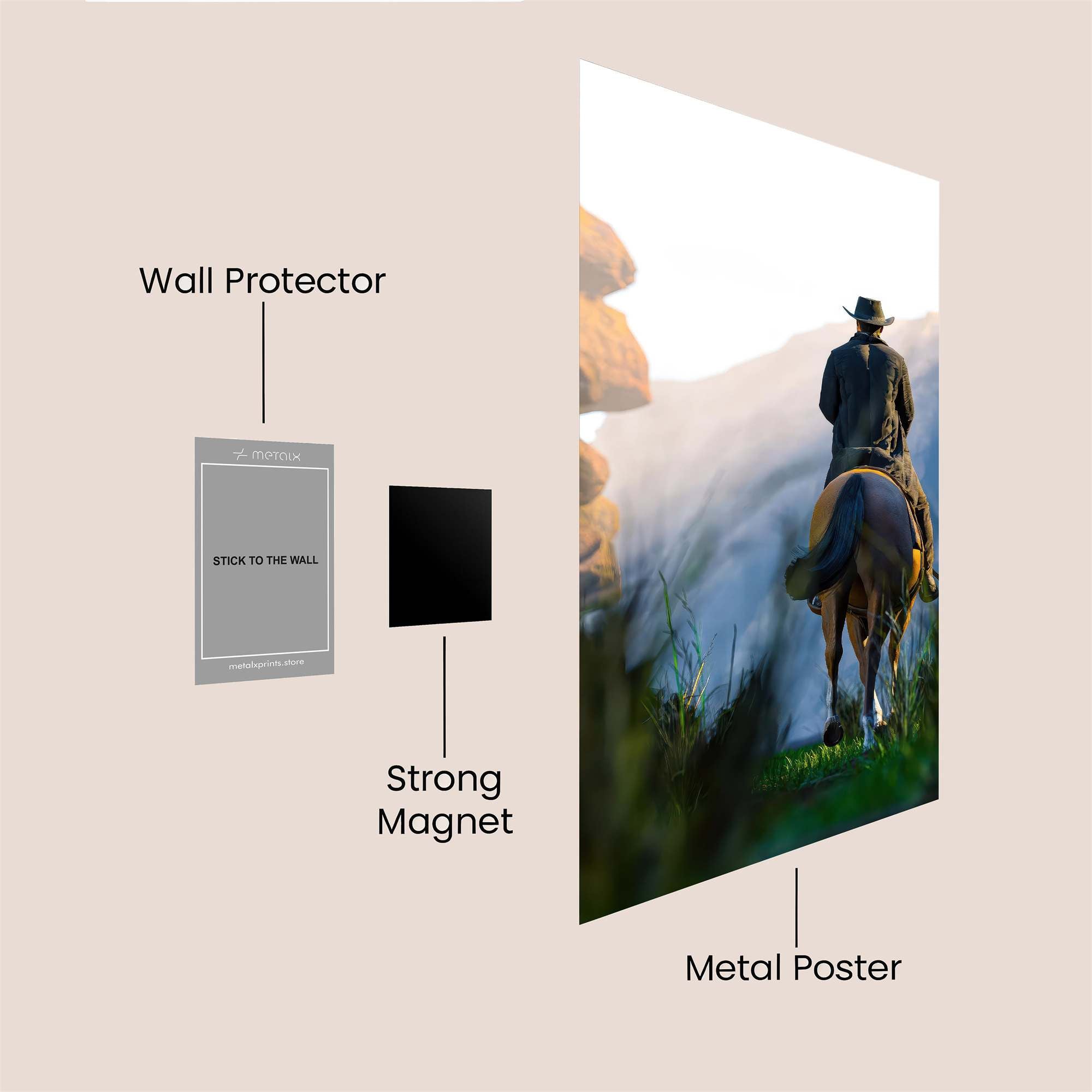 Cowboy Serenity Safe Wall Magnetic / M