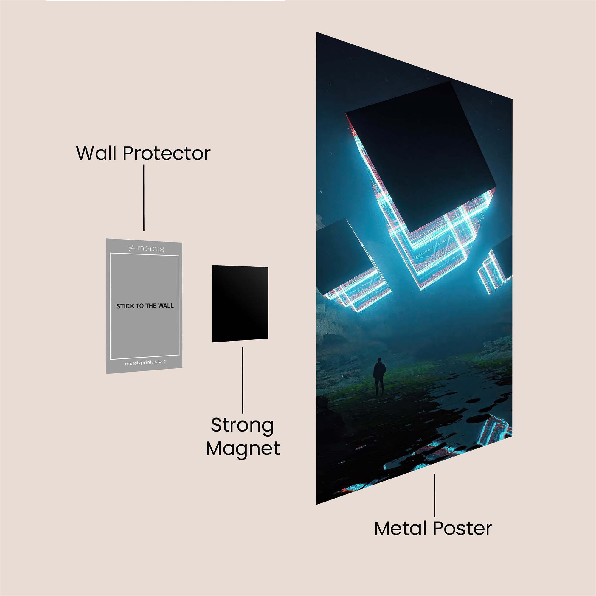 Cube Enigma Safe Wall Magnetic / M