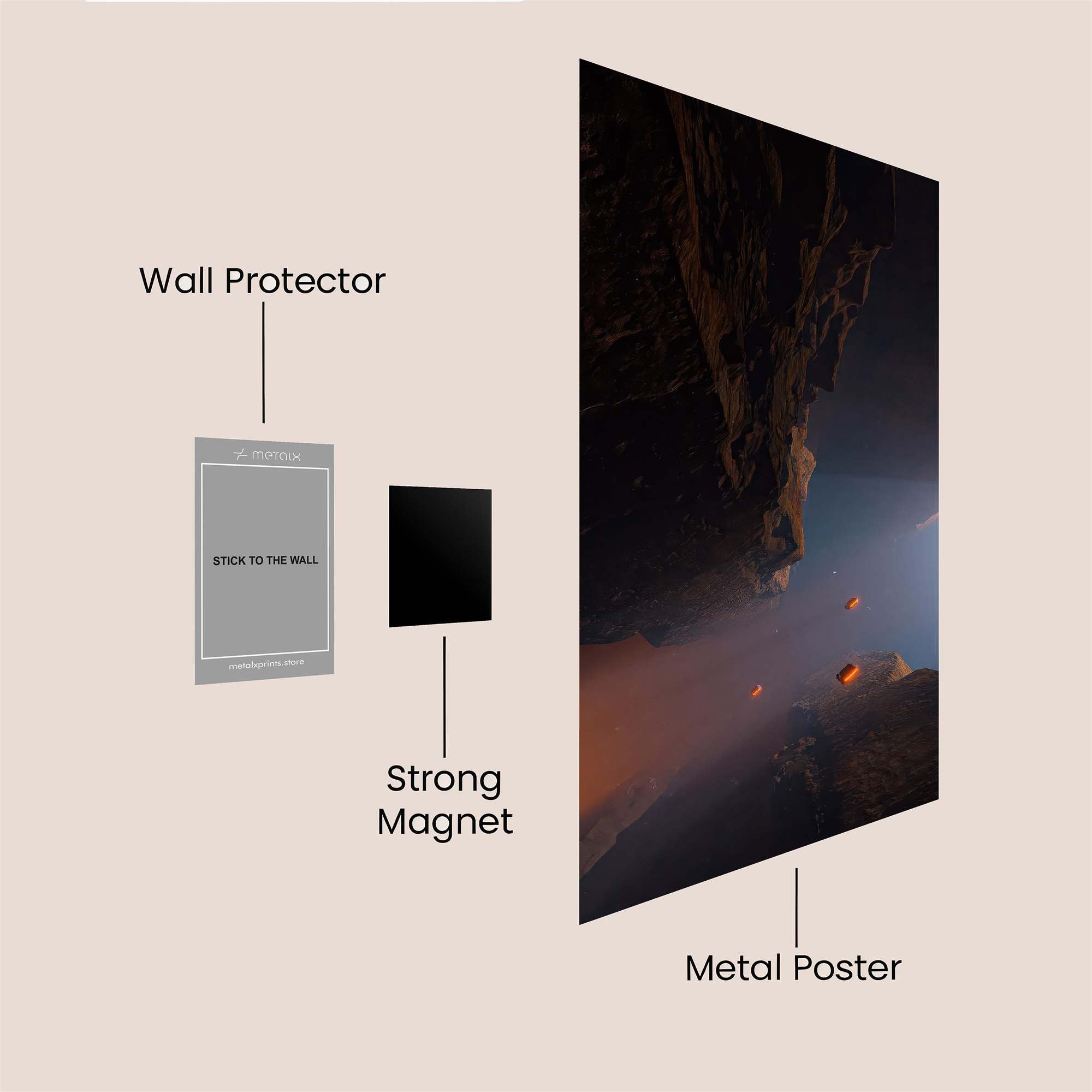 Cavern Glow Safe Wall Magnetic / M