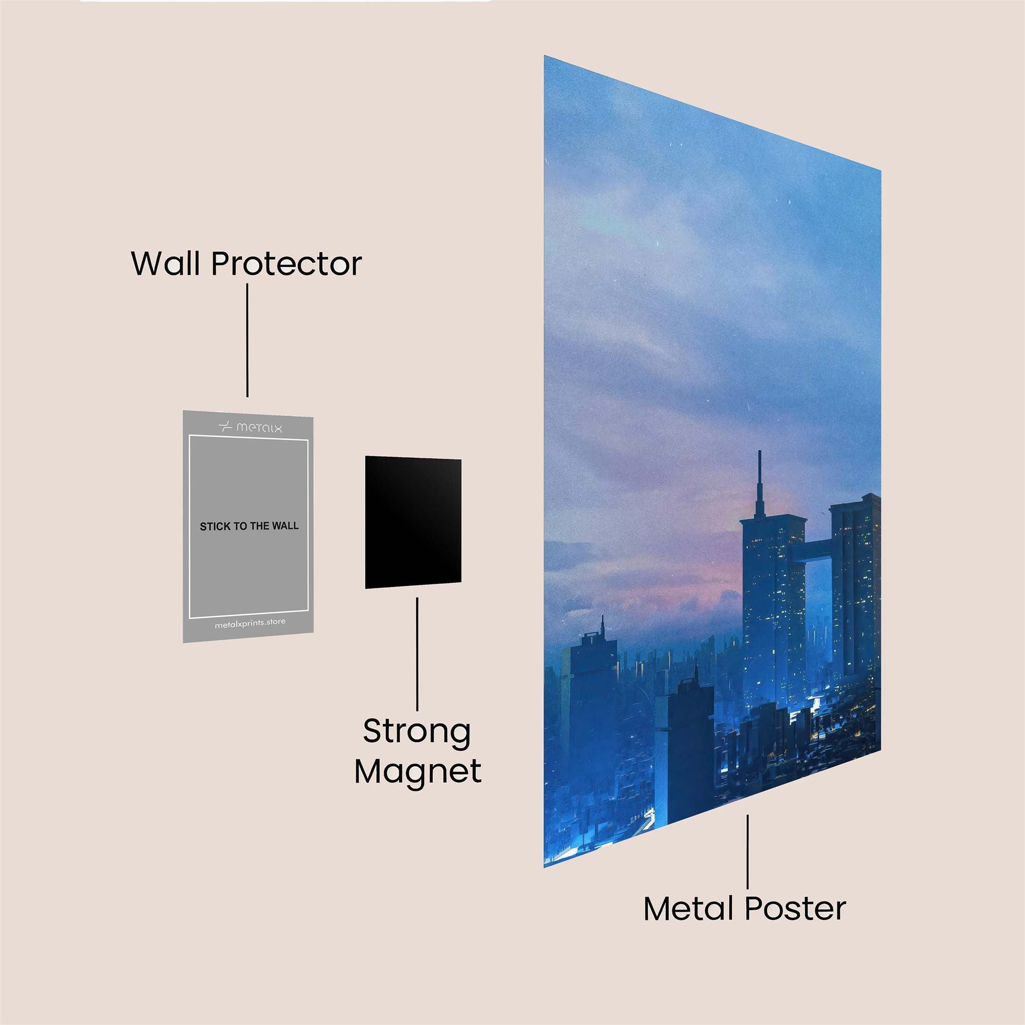Neon Serenity Safe Wall Magnetic / M