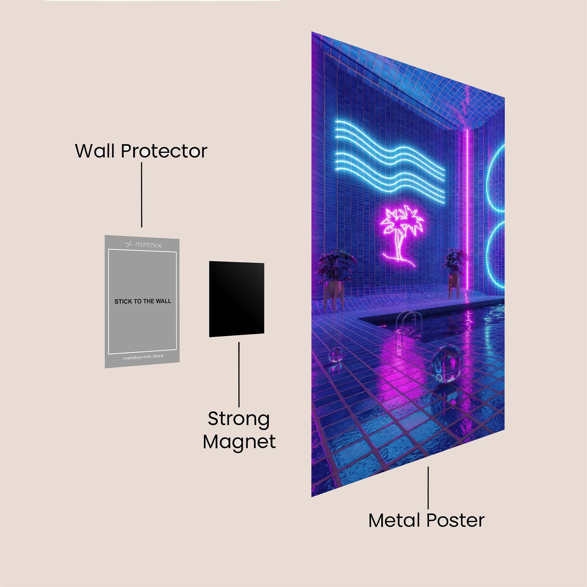 Neon Oasis Safe Wall Magnetic / M