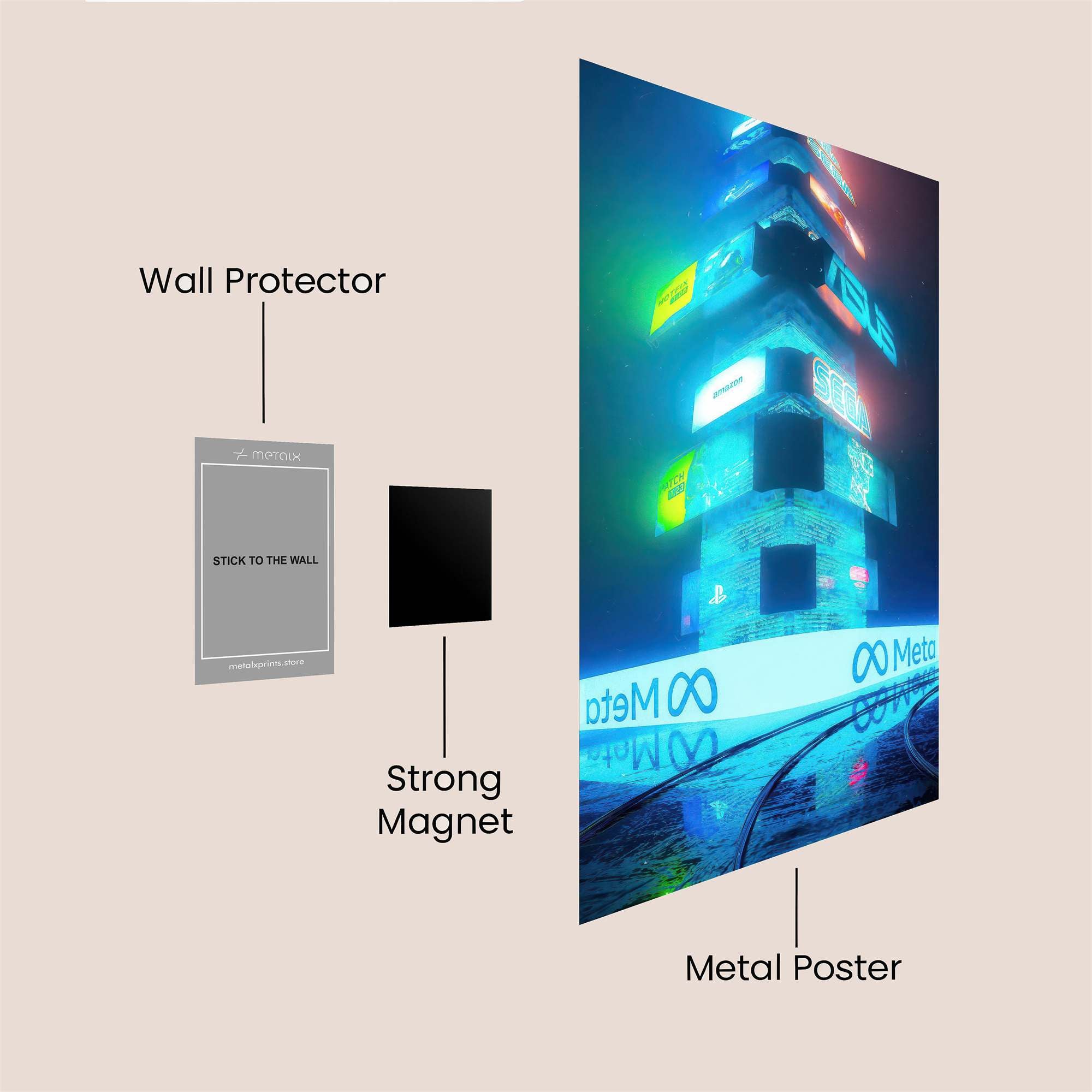 Tech Tower Safe Wall Magnetic / M