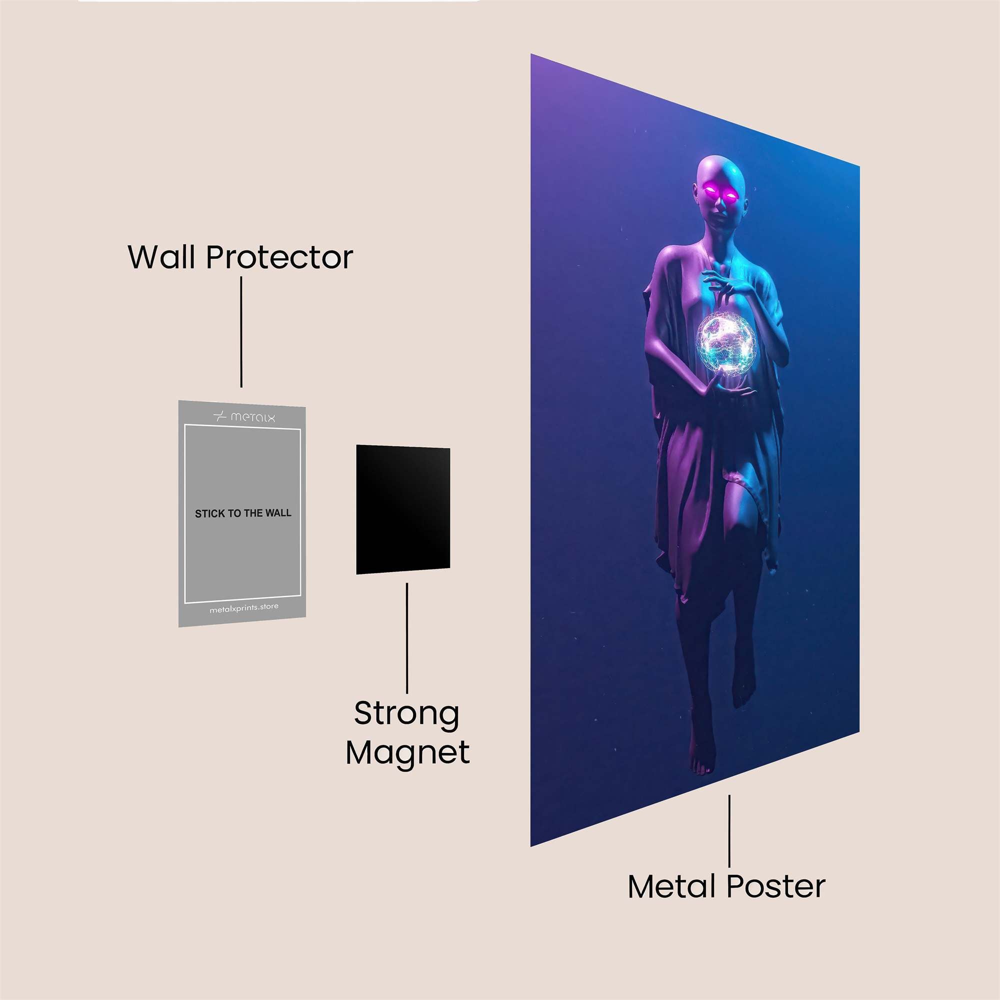 Mystic Aura Safe Wall Magnetic / M