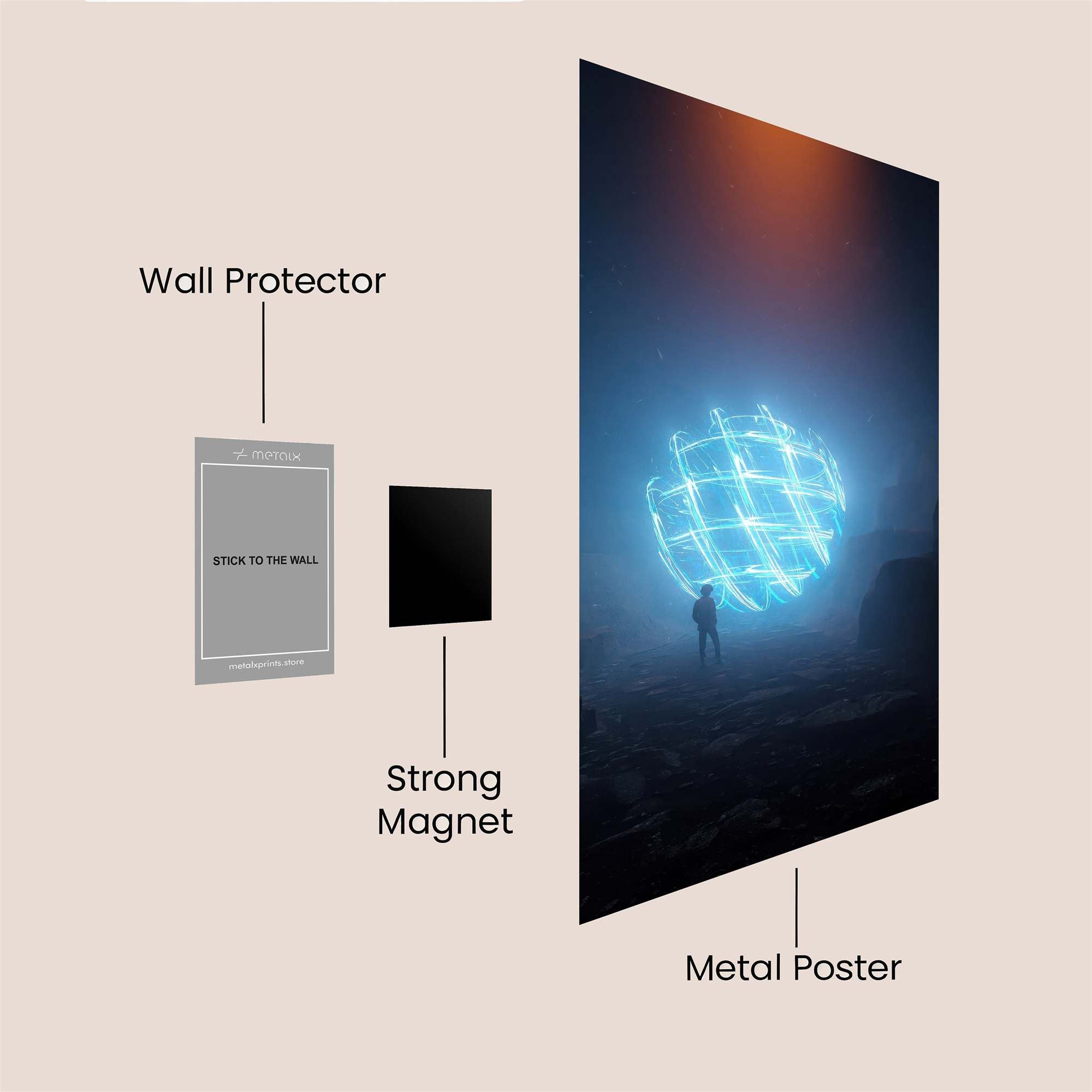 Sphere Enigma Safe Wall Magnetic / M